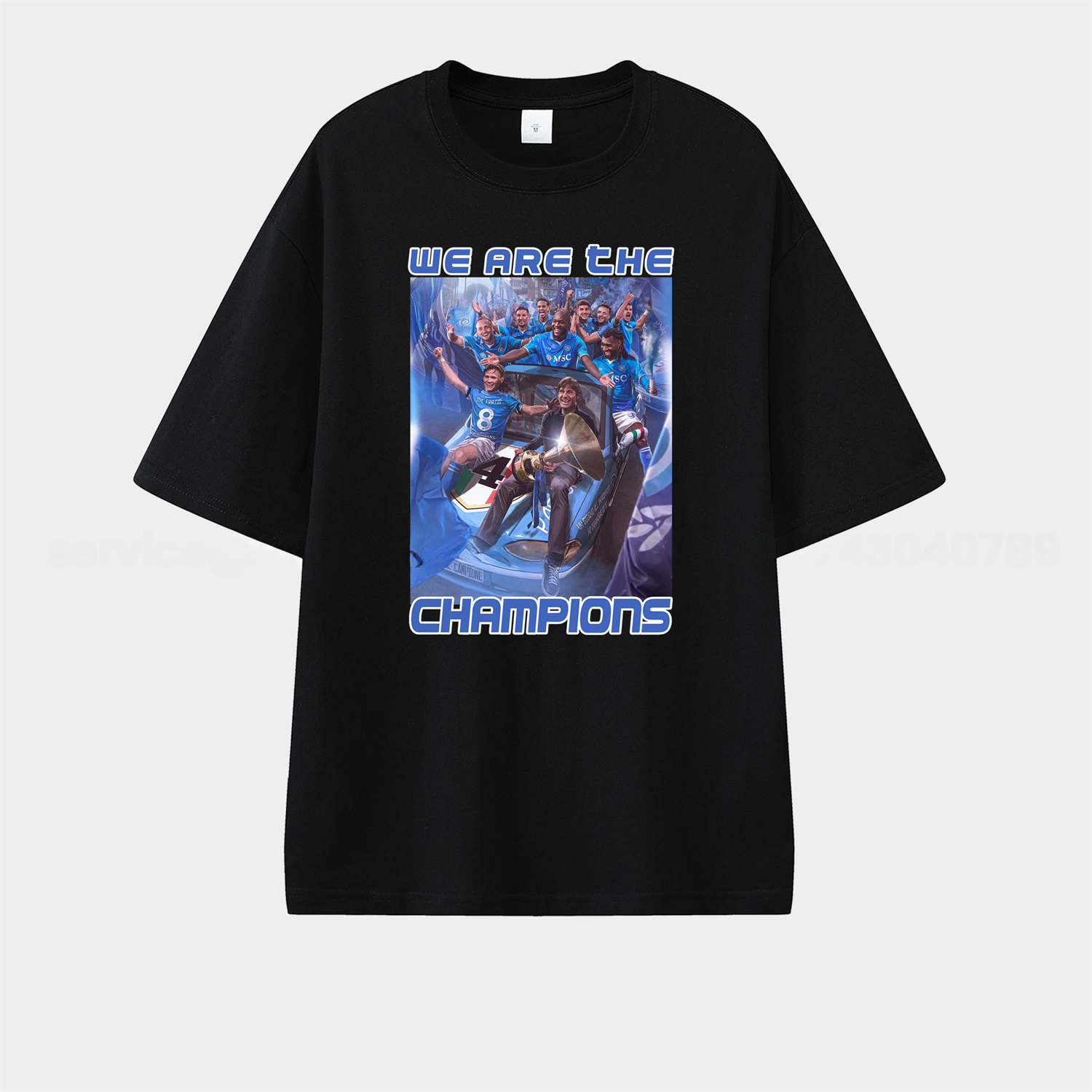 Napoli We Are The Campion 2025 Unisex Pure Cotton T-shirt - ReplicasJersey