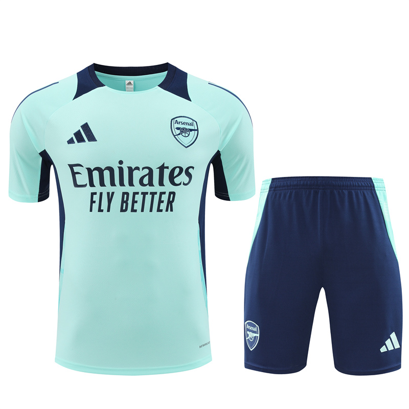 Arsenal 24-25 Short-Sleeve Training Set - Lake Blue - ReplicasJersey