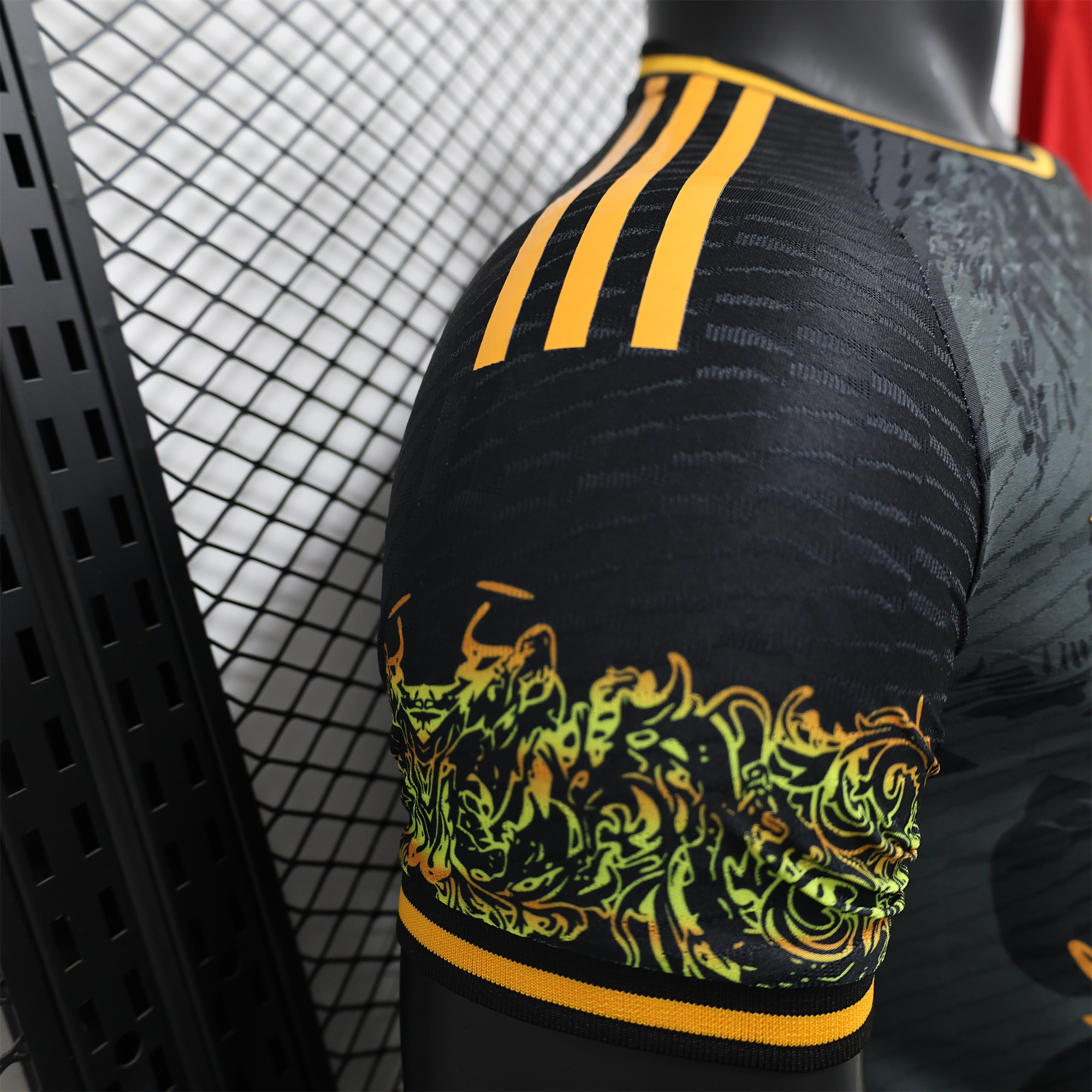 Real Madrid 24-25 Yellow Loong Black Special Edition Jersey - Player Version - ReplicasJersey