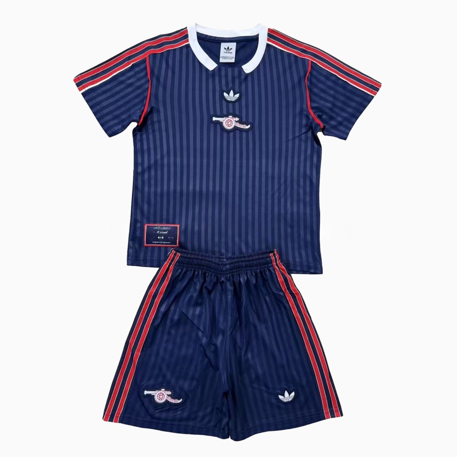 Arsenal 24-25 Blue Terrace Icon Retro Style Men's Adult Jersey Set - Fans Version - ReplicasJersey