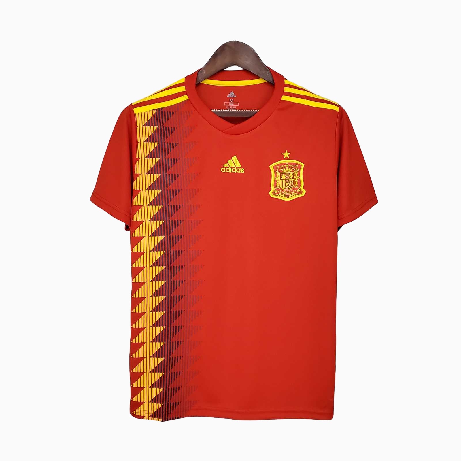 Retro Spain 2018 Home Stadium Jersey - ReplicasJersey