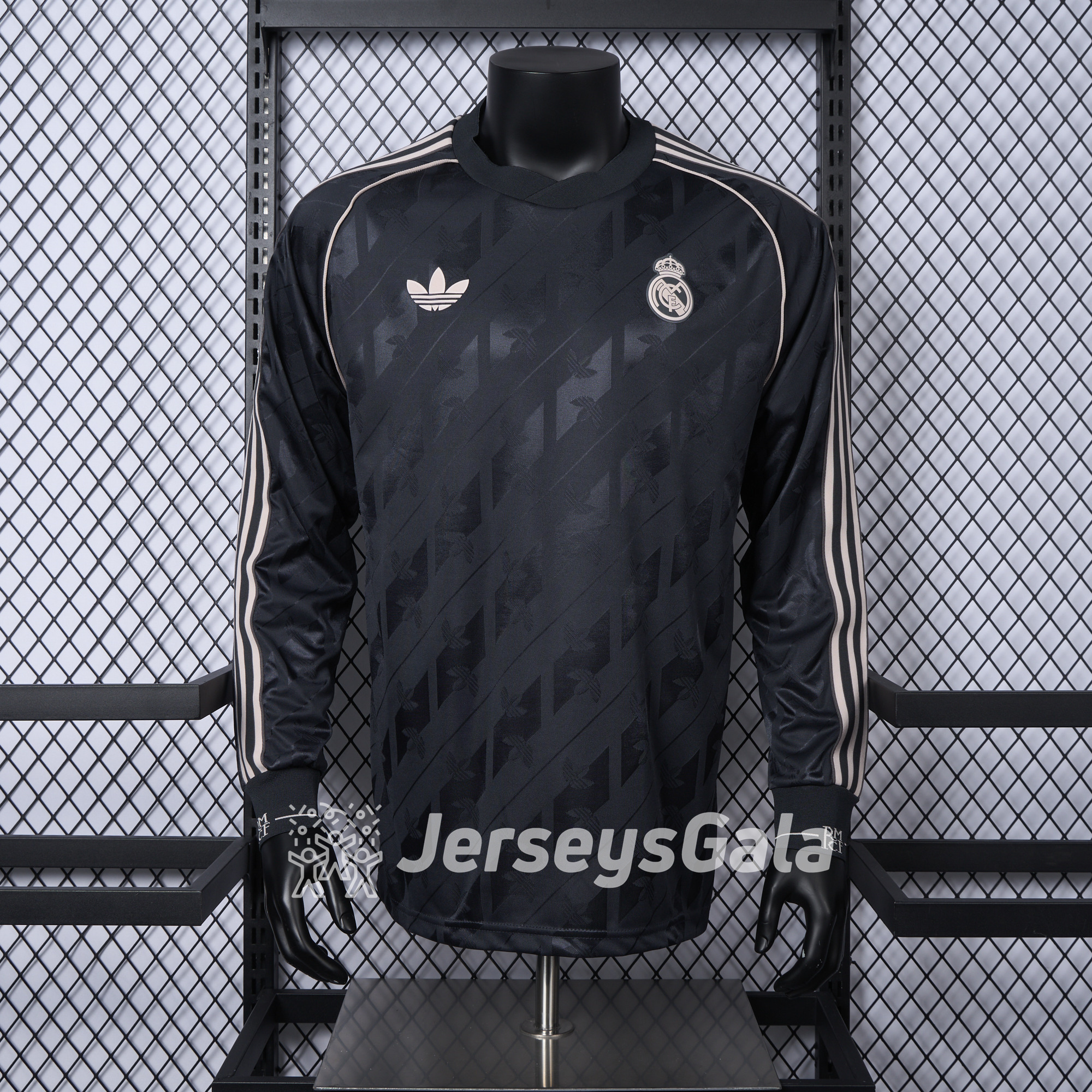 Real Madrid 24-25 Originals LFSTLR Long Sleeve Charcoal Jersey - Player Version - ReplicasJersey