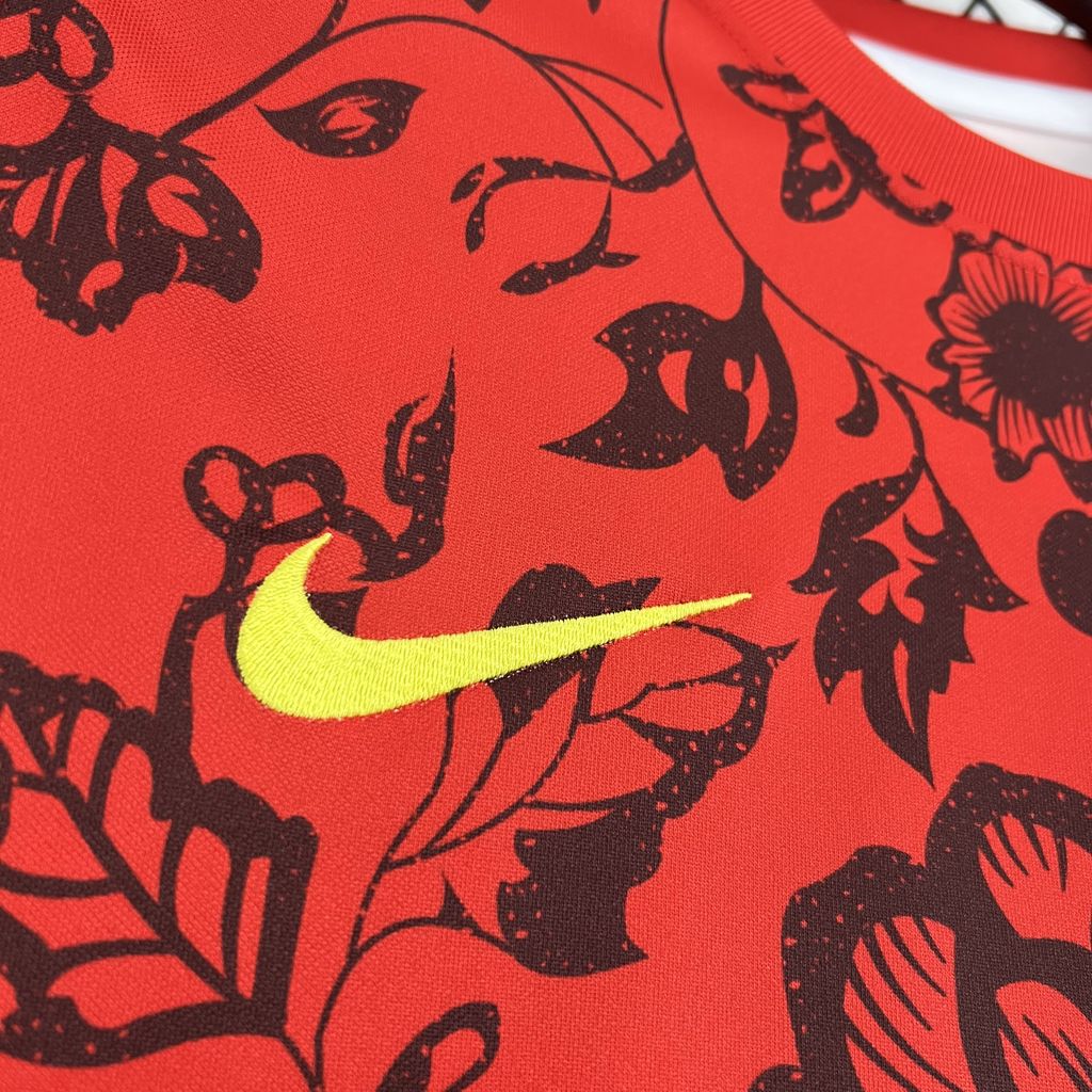 Portugal 2024-25 Red Flower Special Edition Jersey - Fans Version - ReplicasJersey