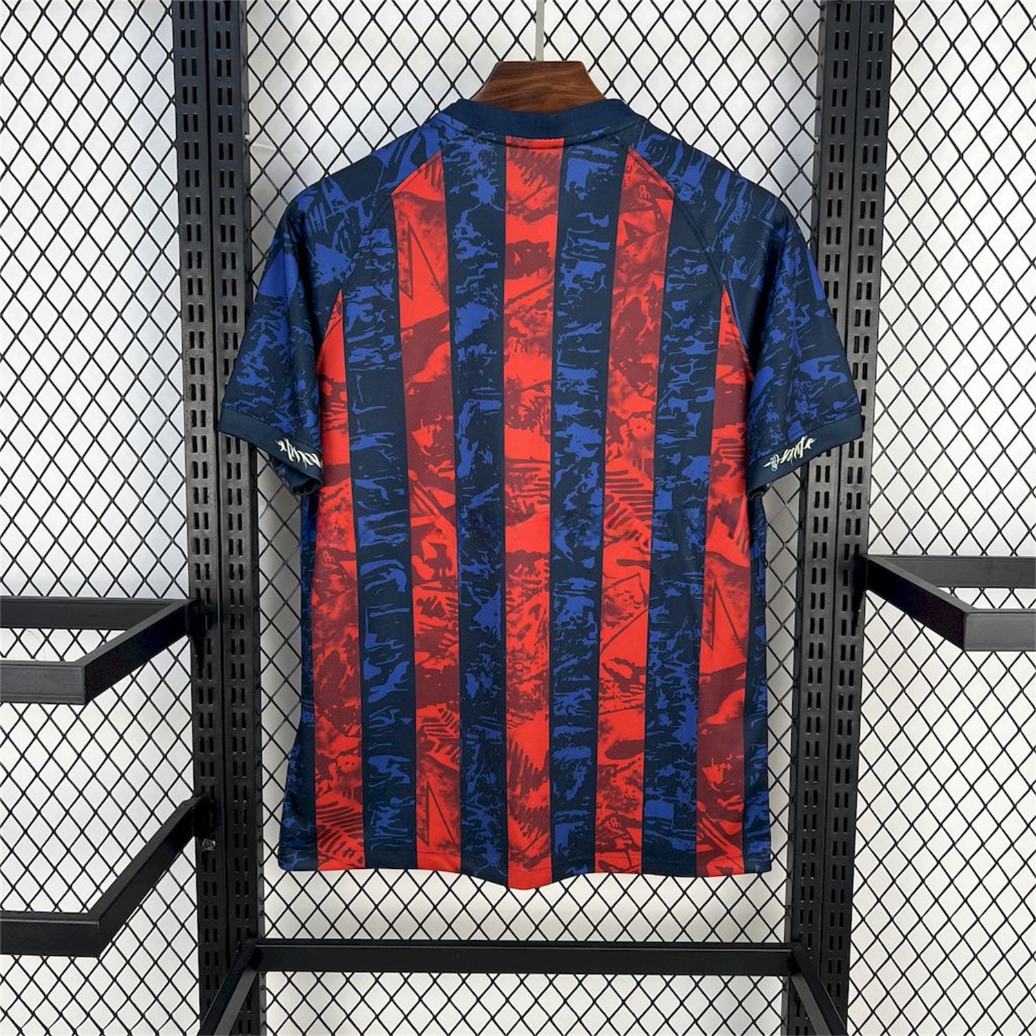 B.A.R.S.A 25-26 Red & Blue Random Graffiti Pattern Jersey - Fans Version - ReplicasJersey