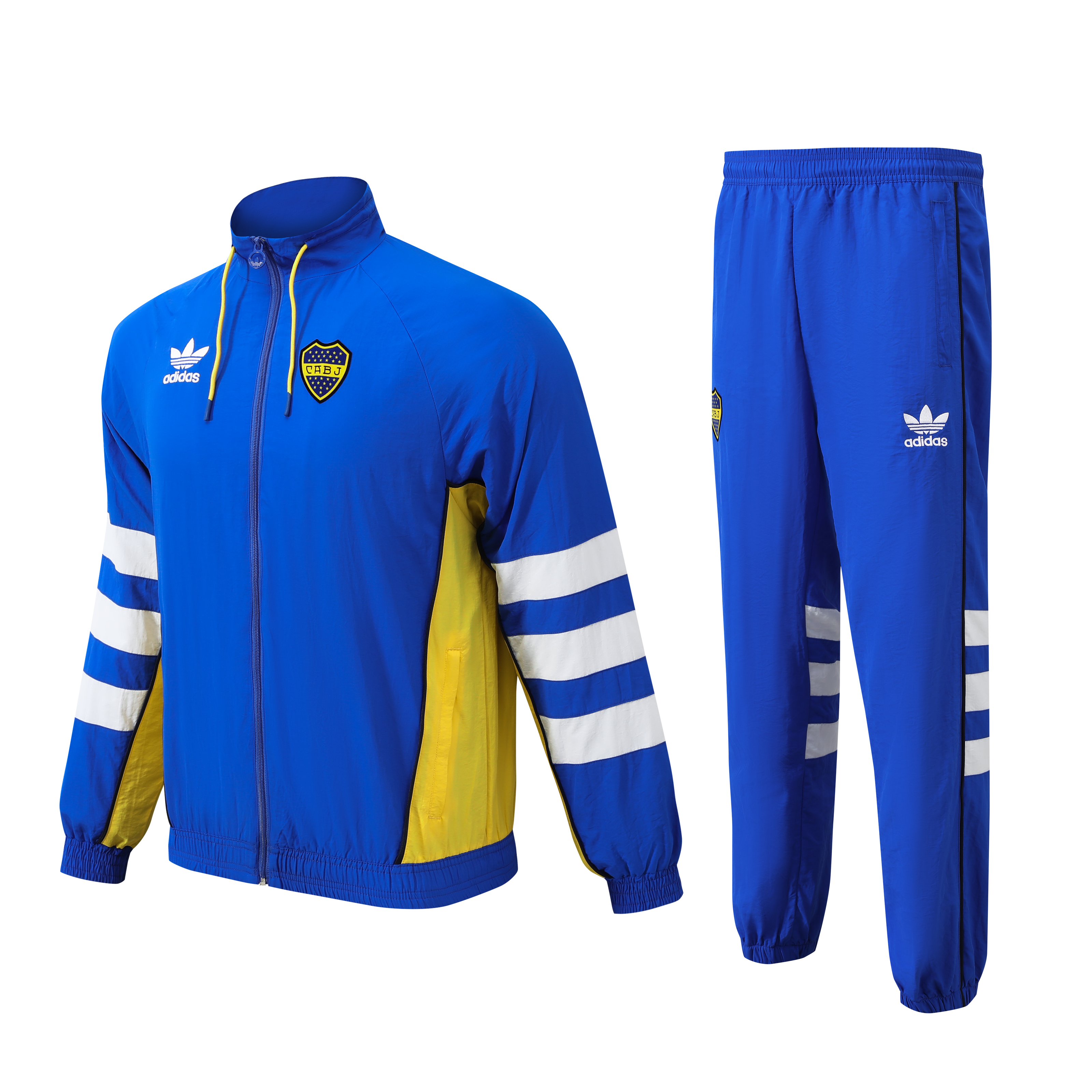 Boca Juniors 24-25 Blue Throwback Windbreaker Suit - Jackets & Pants - ReplicasJersey