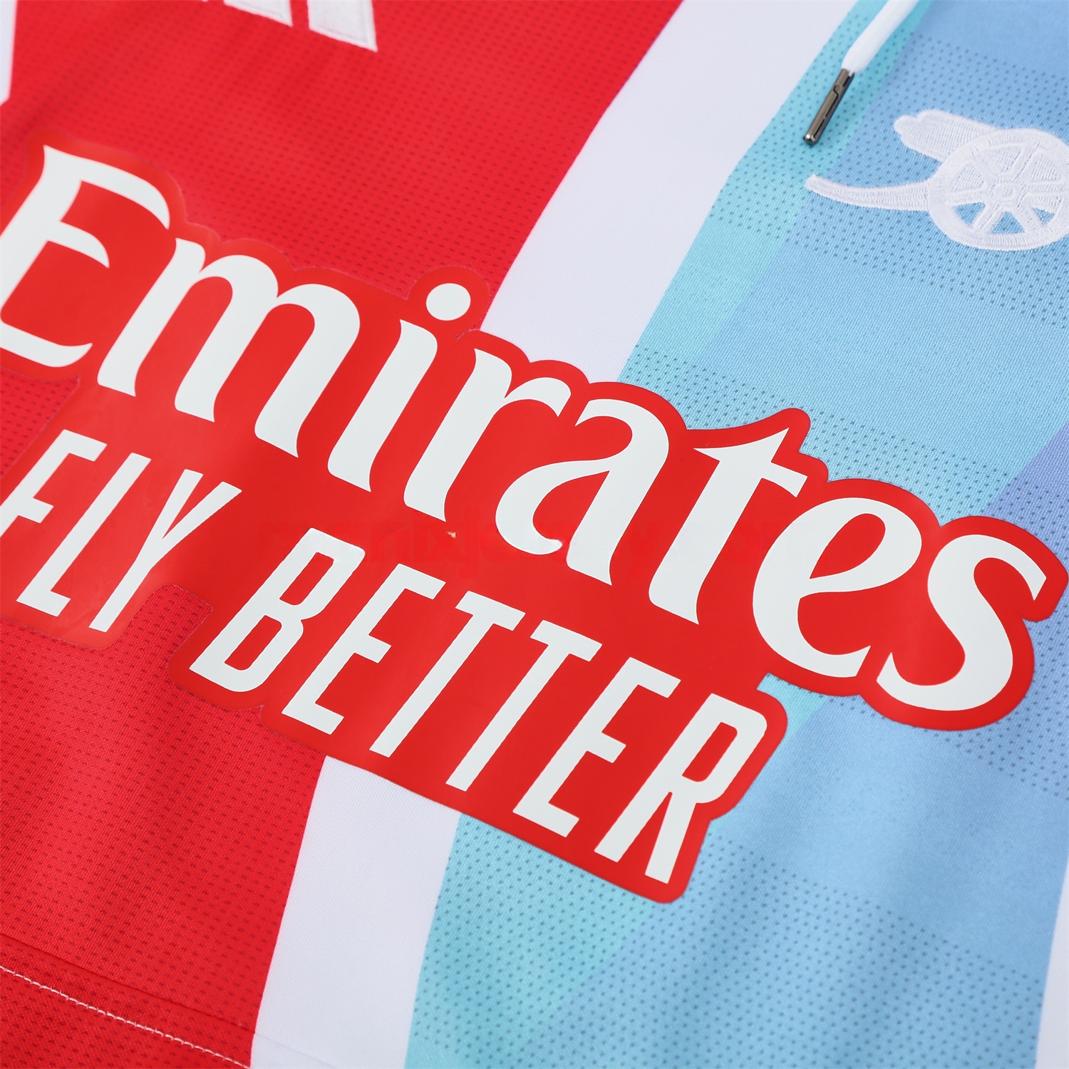 Arsenal 24-25 Pre-Match Training Hoodie Set - White Top and Black Pants - ReplicasJersey