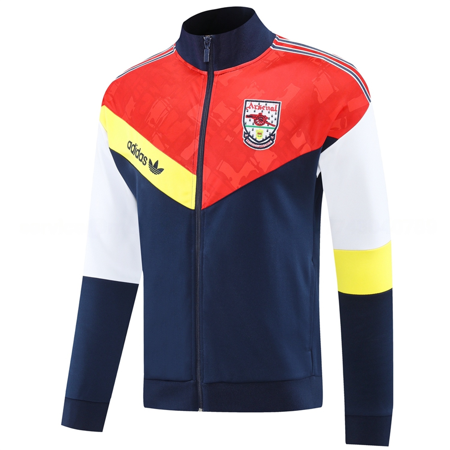 Arsenal 25-26 Jacket Training Tracksuit - Red Blue Throwback Jackets & Blue Pants - ReplicasJersey