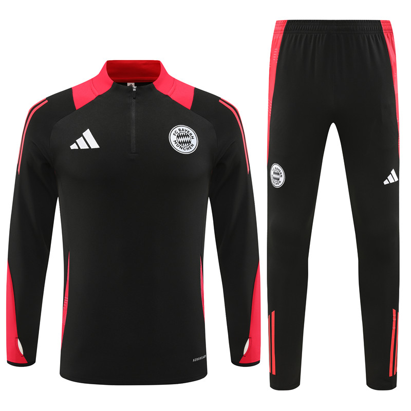 Bayern Munich 24-25 Kids Long Sleeve Training Set - Black - ReplicasJersey