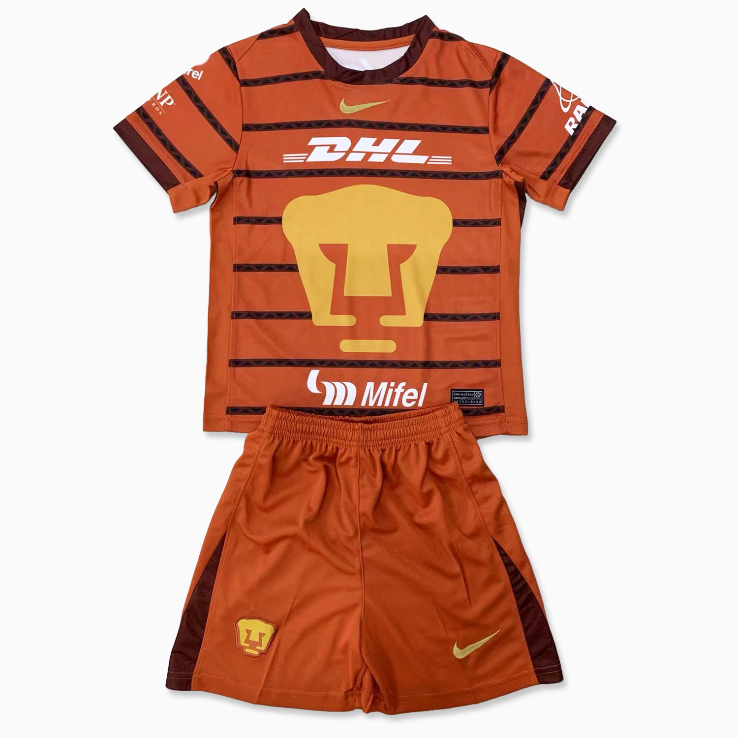 Pumas UNAM 24-25 Orange Goalkeeper Kids Kit - ReplicasJersey