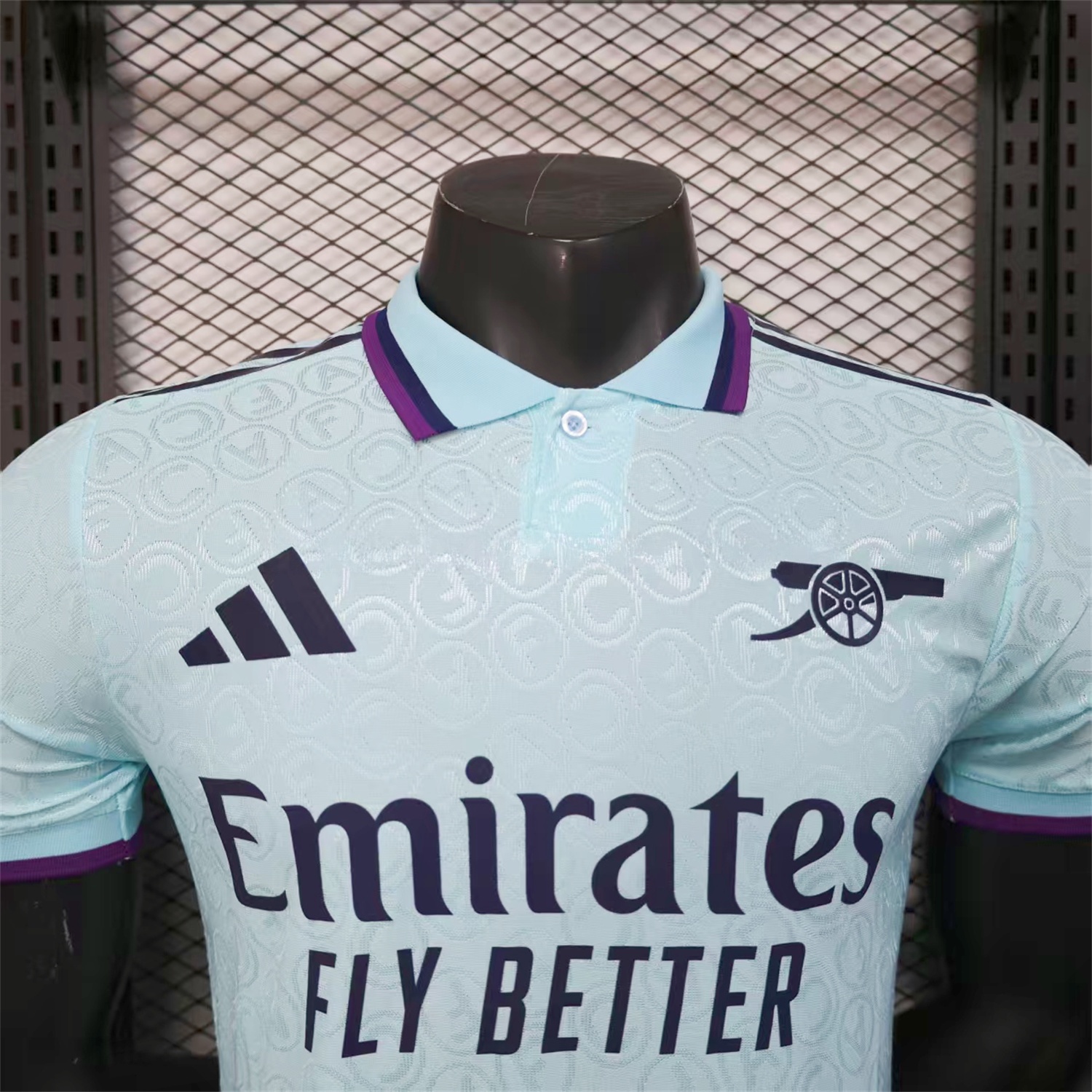 Arsenal 25-26 Light Blue POLO Letter Pattern Special Jersey - Player Version - ReplicasJersey