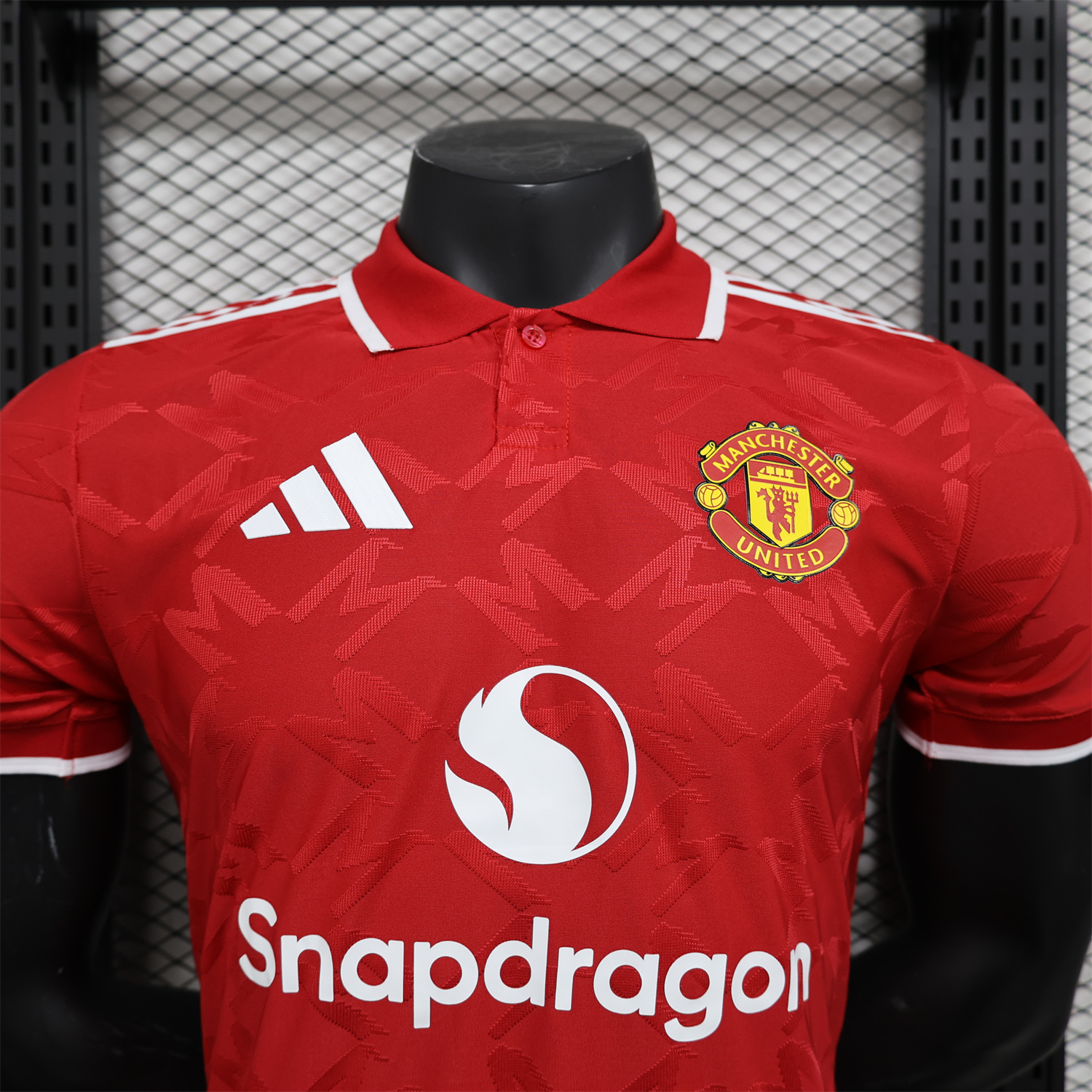 Manchester United 24-25 Red POLO Jersey - Player Version - ReplicasJersey