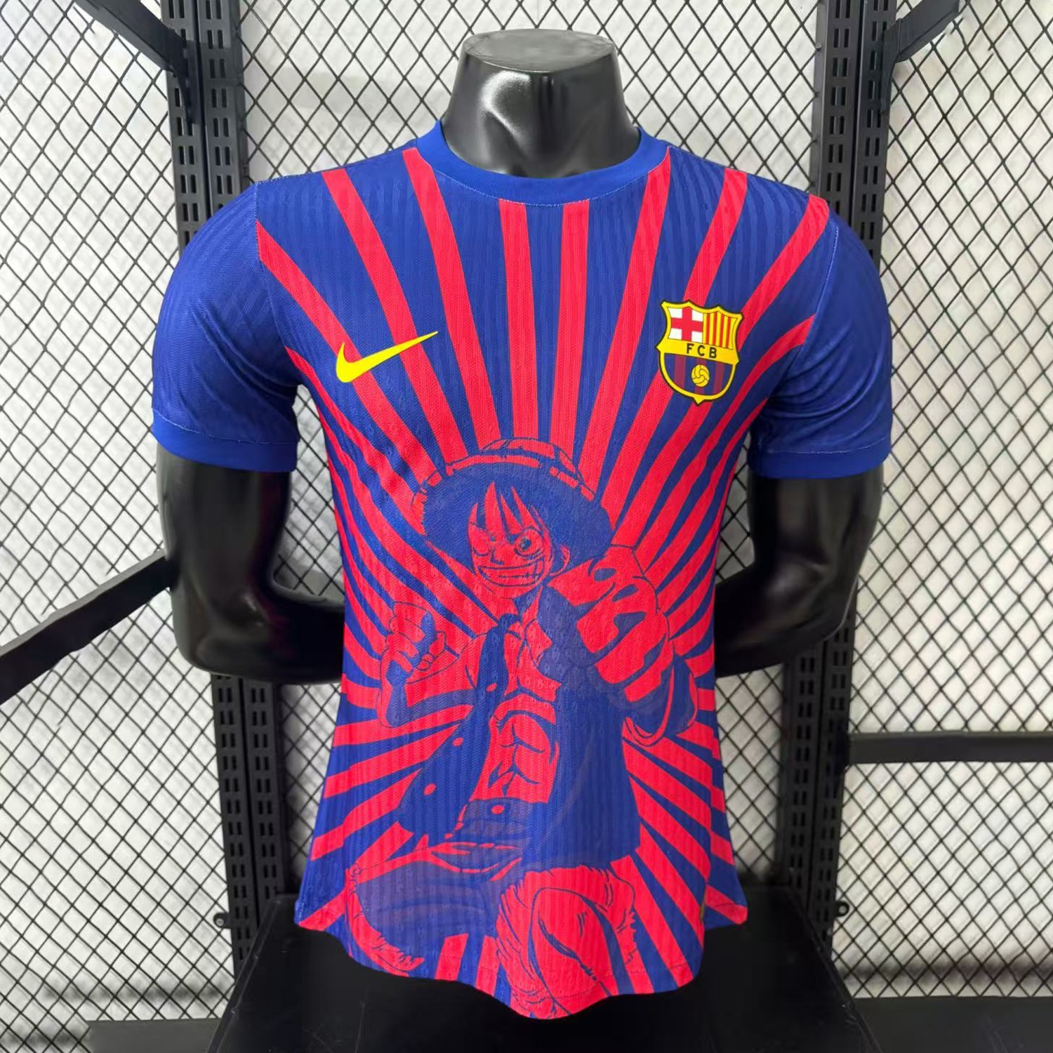 B.A.R.S.A 25-26 One Piece Red Silhouette Special Blue Jersey - Player Version - ReplicasJersey
