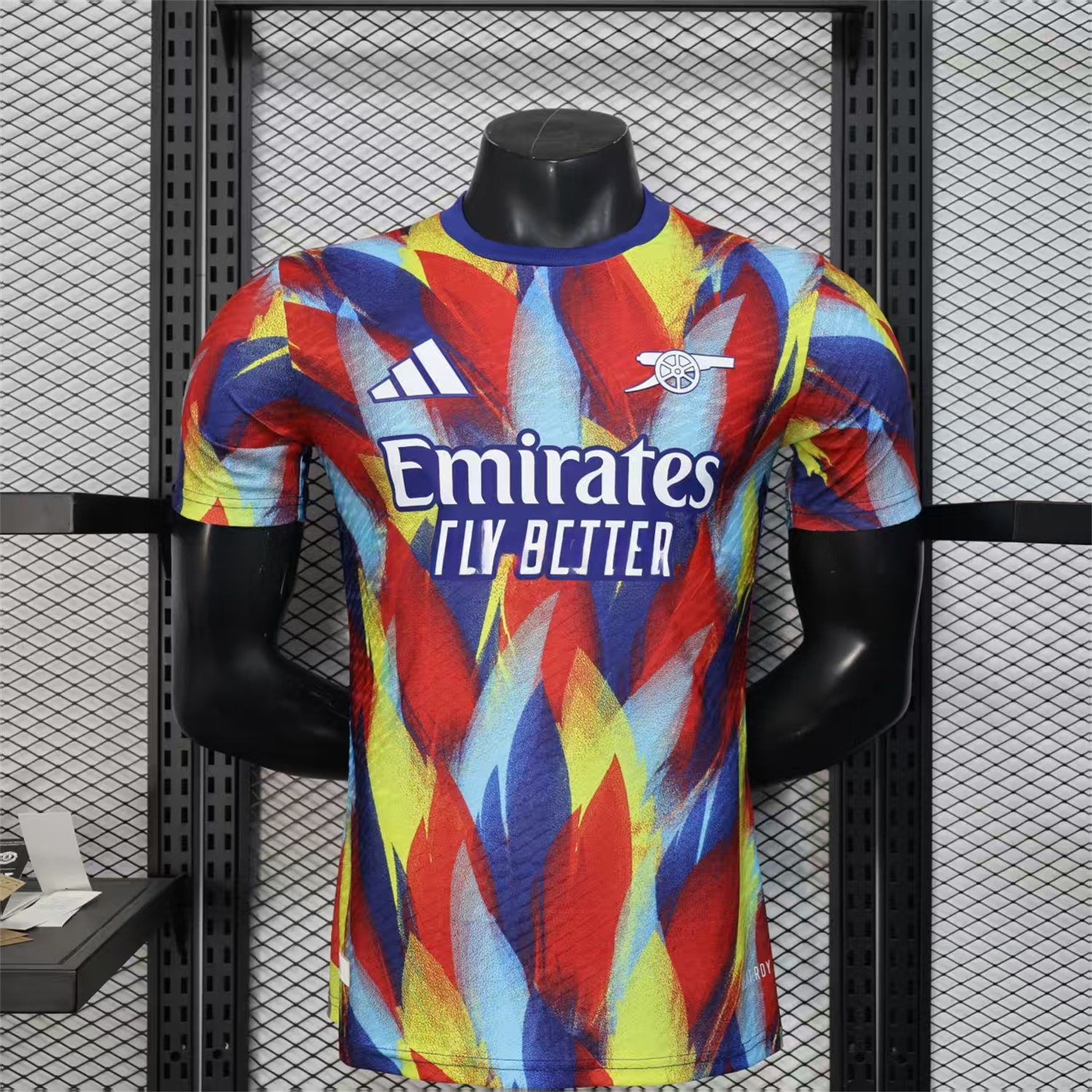 Arsenal 25-26 Colorful Flame Graffiti Pre-match Training Jersey - Player Version - ReplicasJersey