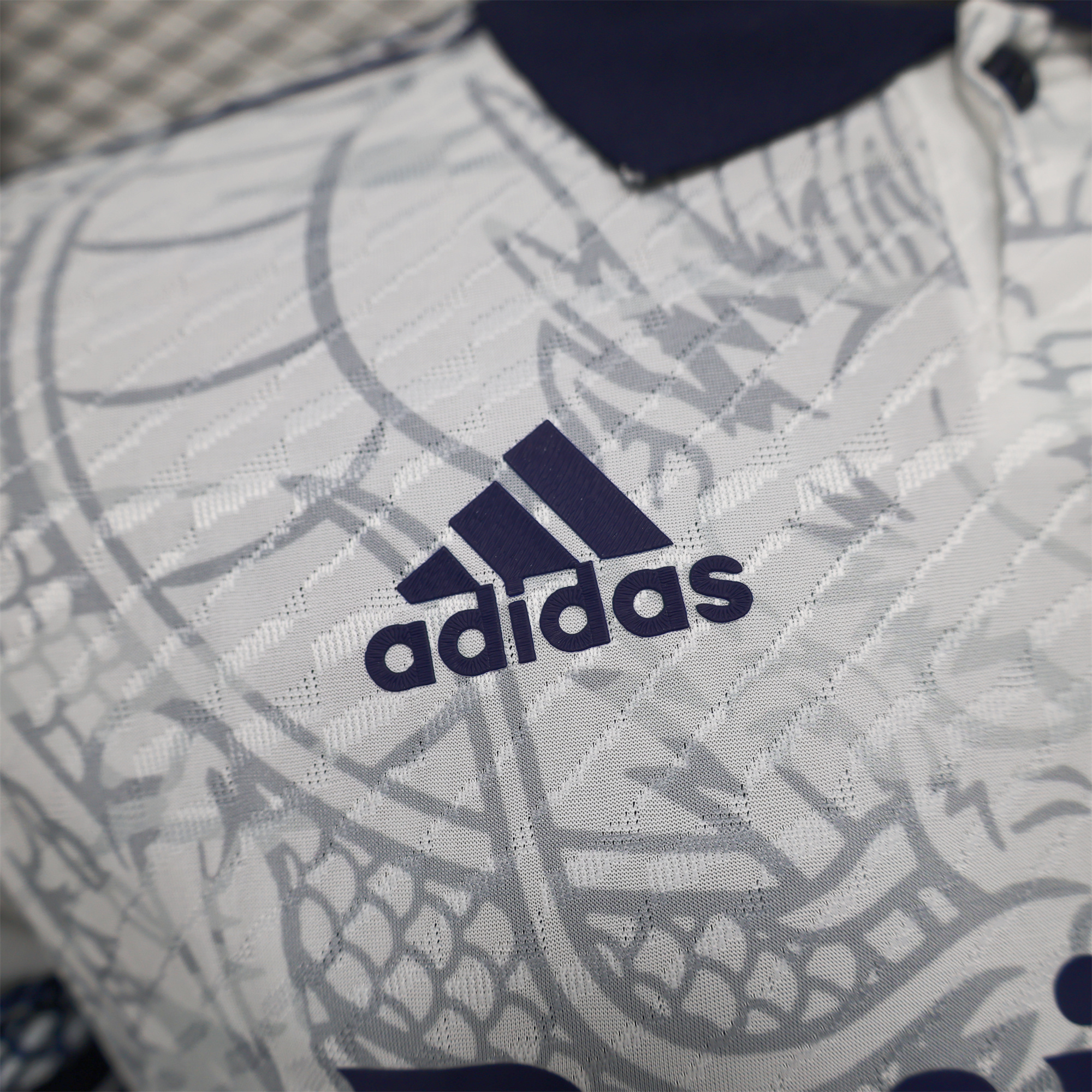 Real Madrid 24-25 Black Dragons Pattern White Special Edition Jersey - Player Version - ReplicasJersey