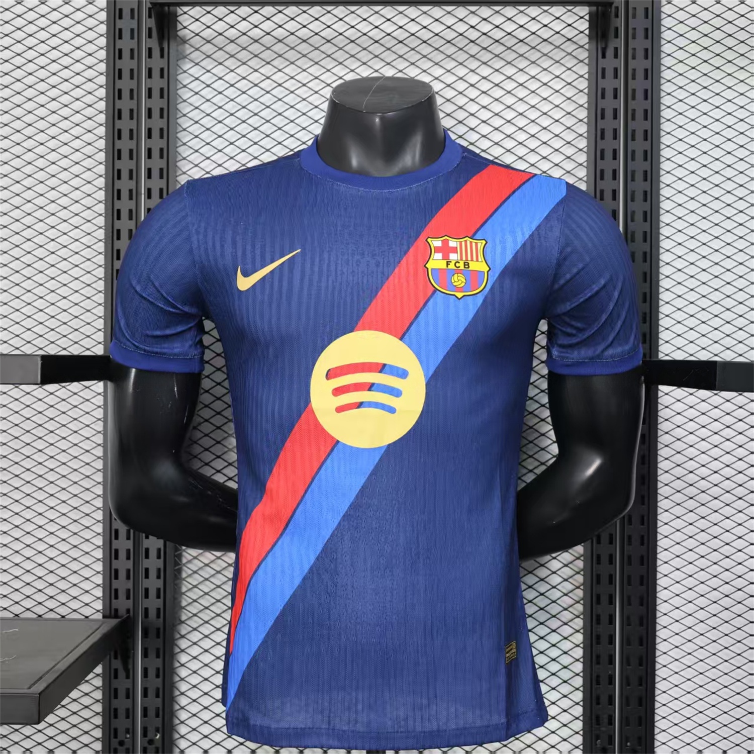 B.A.R.S.A 25-26 Red & Blue Guards Dark Blue Special Jersey - Player Version - ReplicasJersey