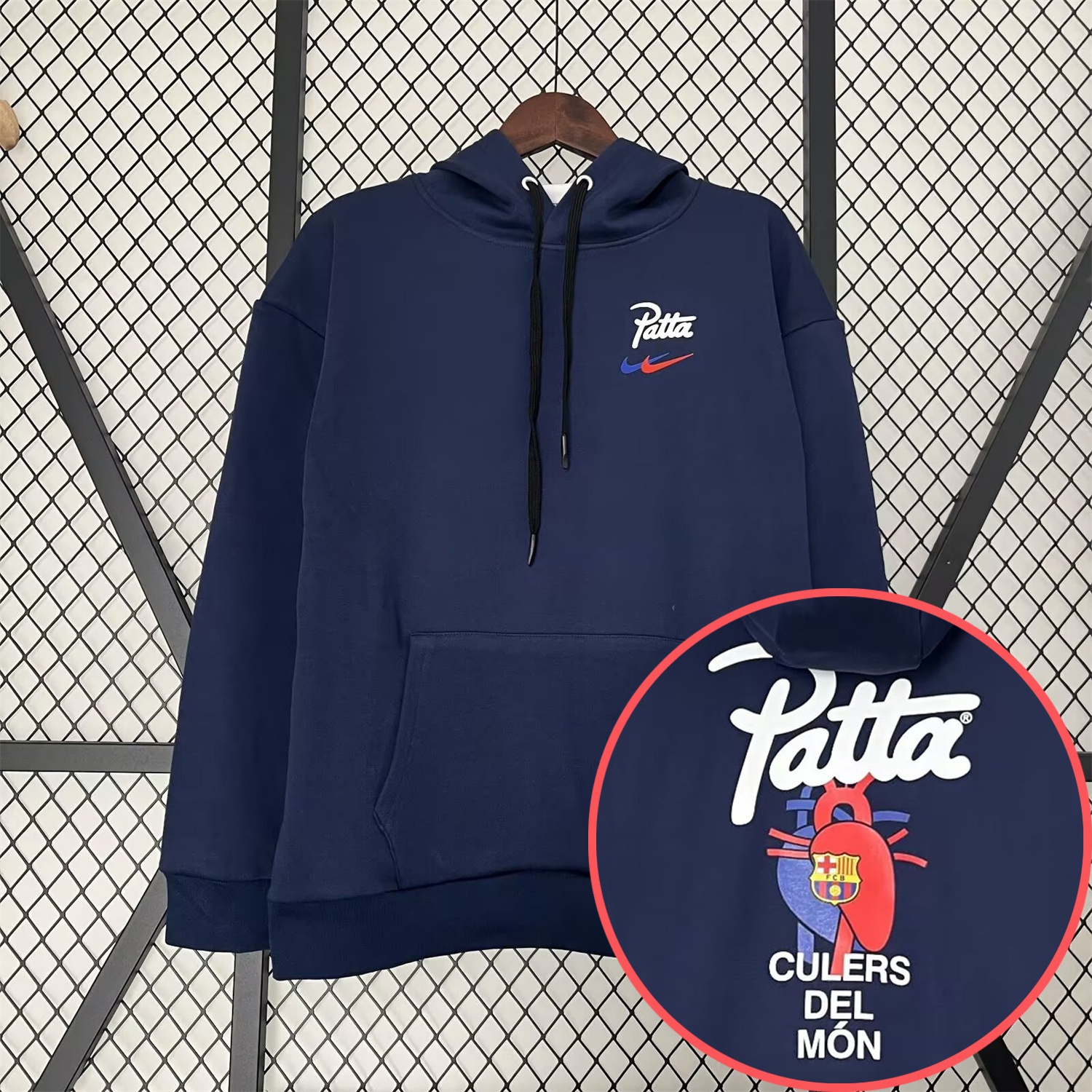 B.A.R.S.A x Patta 25-26 Blue Unisex Pullover Hoodie - ReplicasJersey