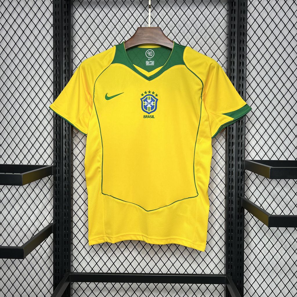 Retro Brazil 2004 Home Jersey - ReplicasJersey