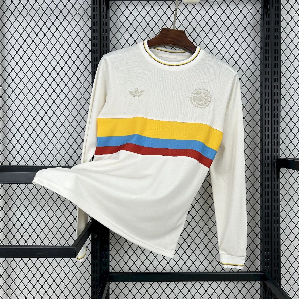 Colombia 2024 100th Anniversary Long Sleeves Jersey - Fans Version - ReplicasJersey
