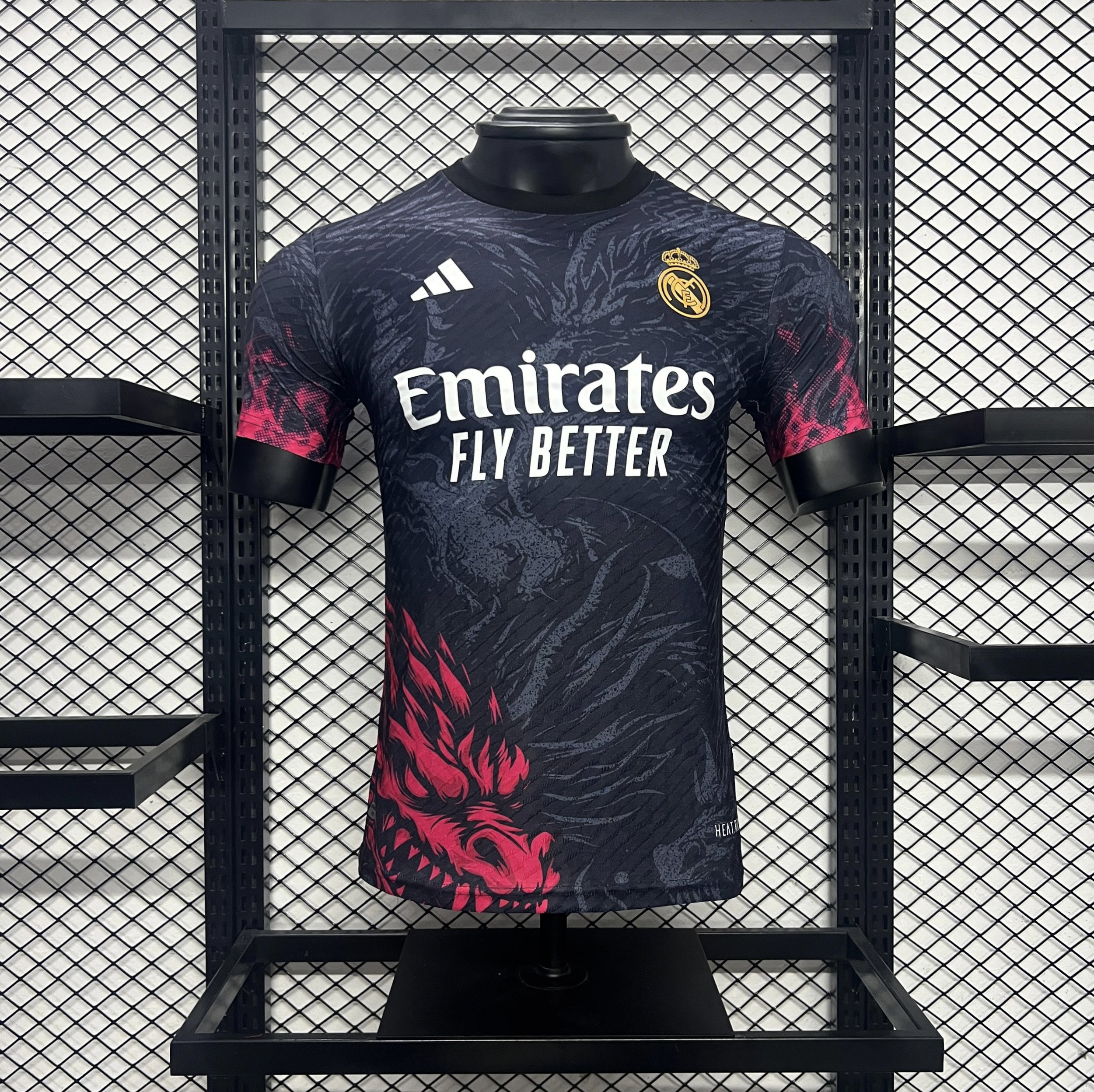 Real Madrid 24-25 Red Dragon Special Edition Black Jersey - Player Version - ReplicasJersey