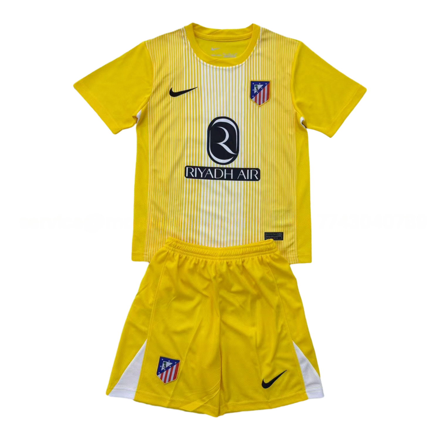Atletico Madrid 25-26 Yellow Goalkeeper Men's Adult Jersey Set - Fans Version - ReplicasJersey