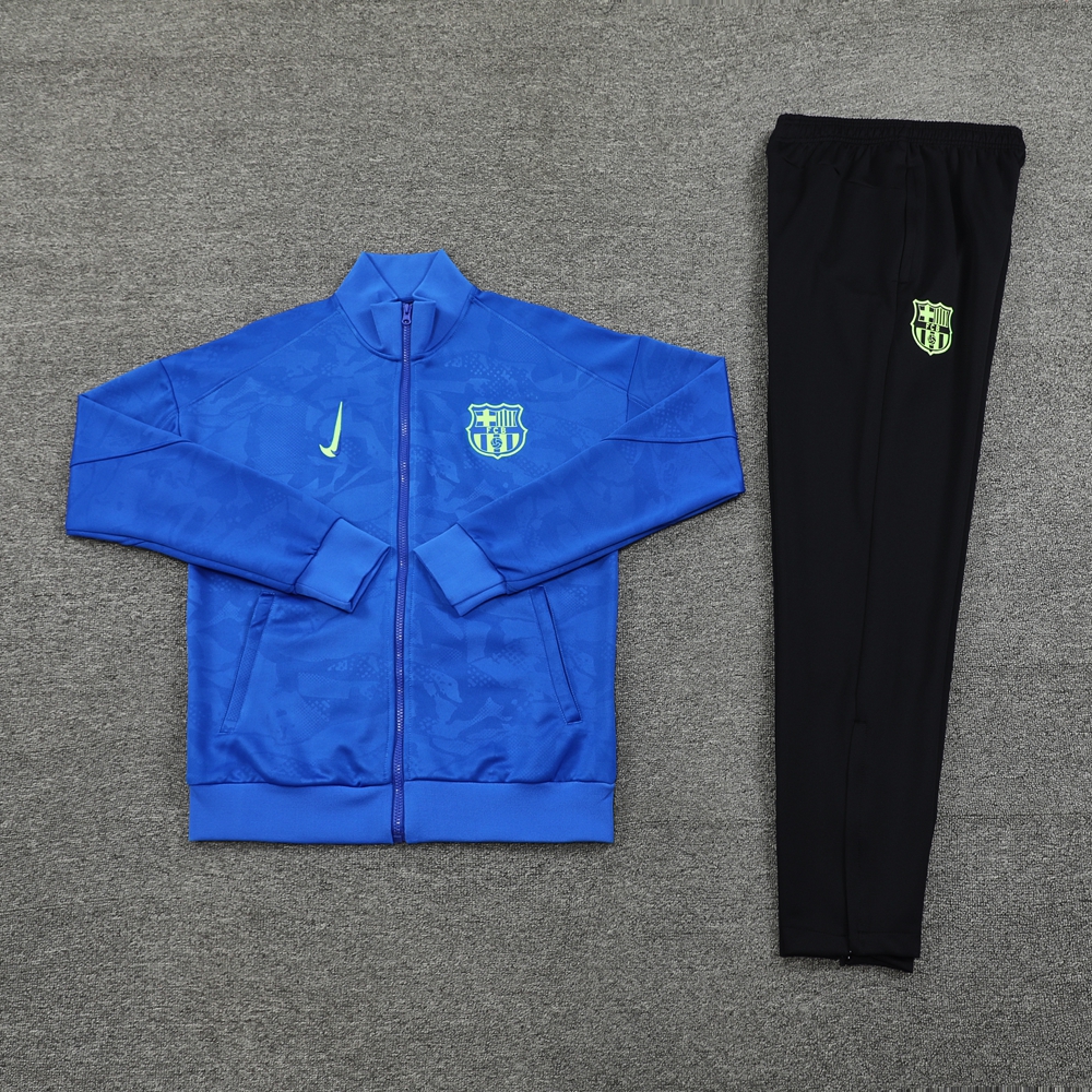 B.A.R.S.A 24-25 Jacket Training Tracksuit - Blue Top and Black Pants - ReplicasJersey