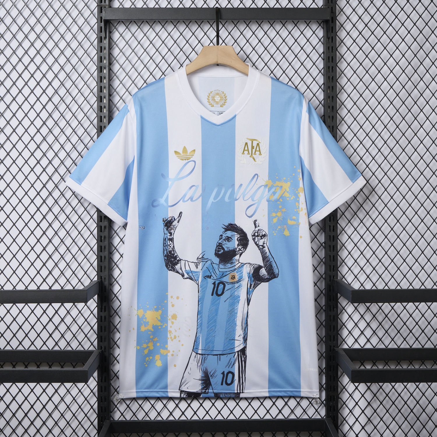 Argentina 25-26 50th Anniversary Messi Graffiti Special Jersey - Fans Version - ReplicasJersey