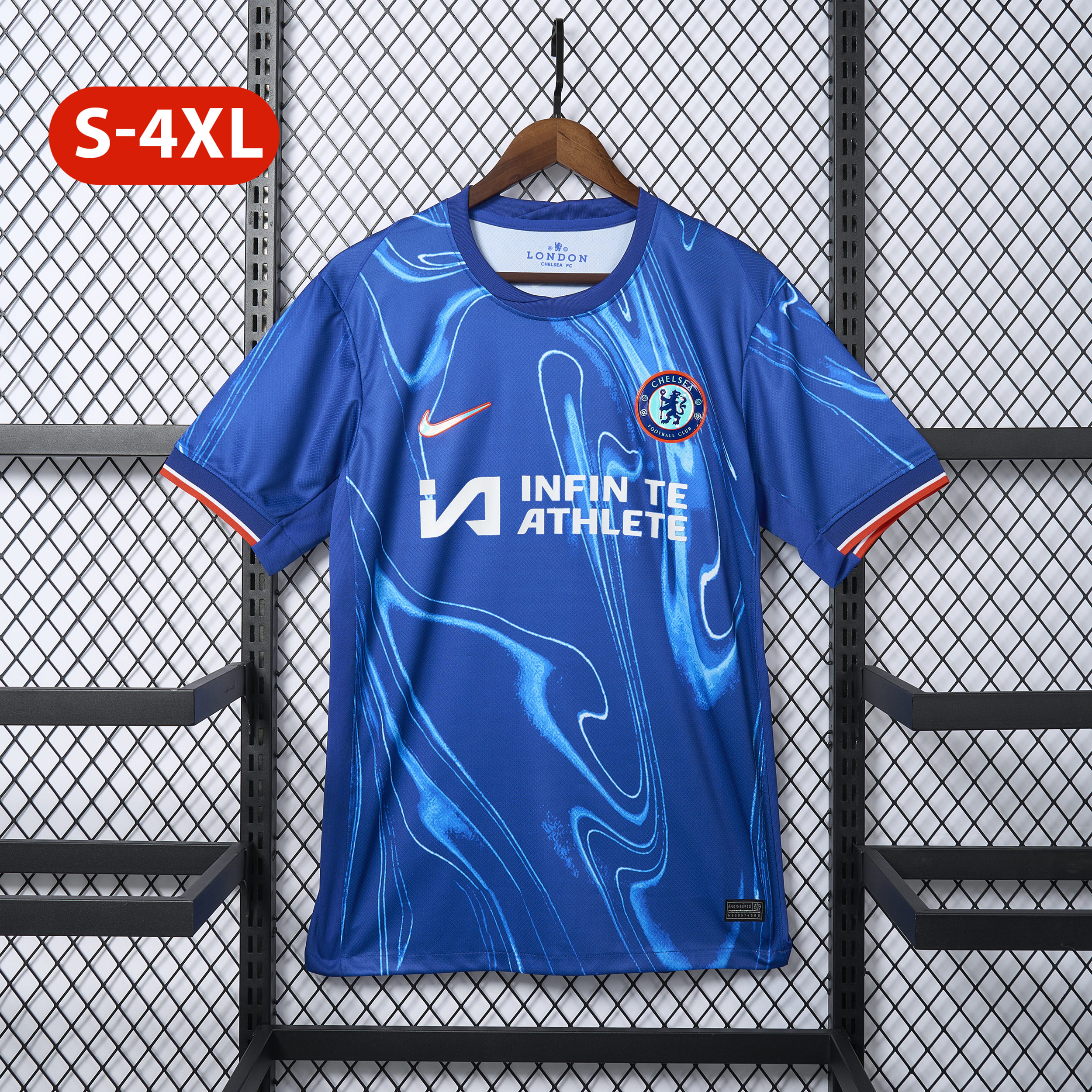C.H.E.L.S.E.A 24-25 Home Stadium Jersey With Chest Advertisement - Fans Version - ReplicasJersey