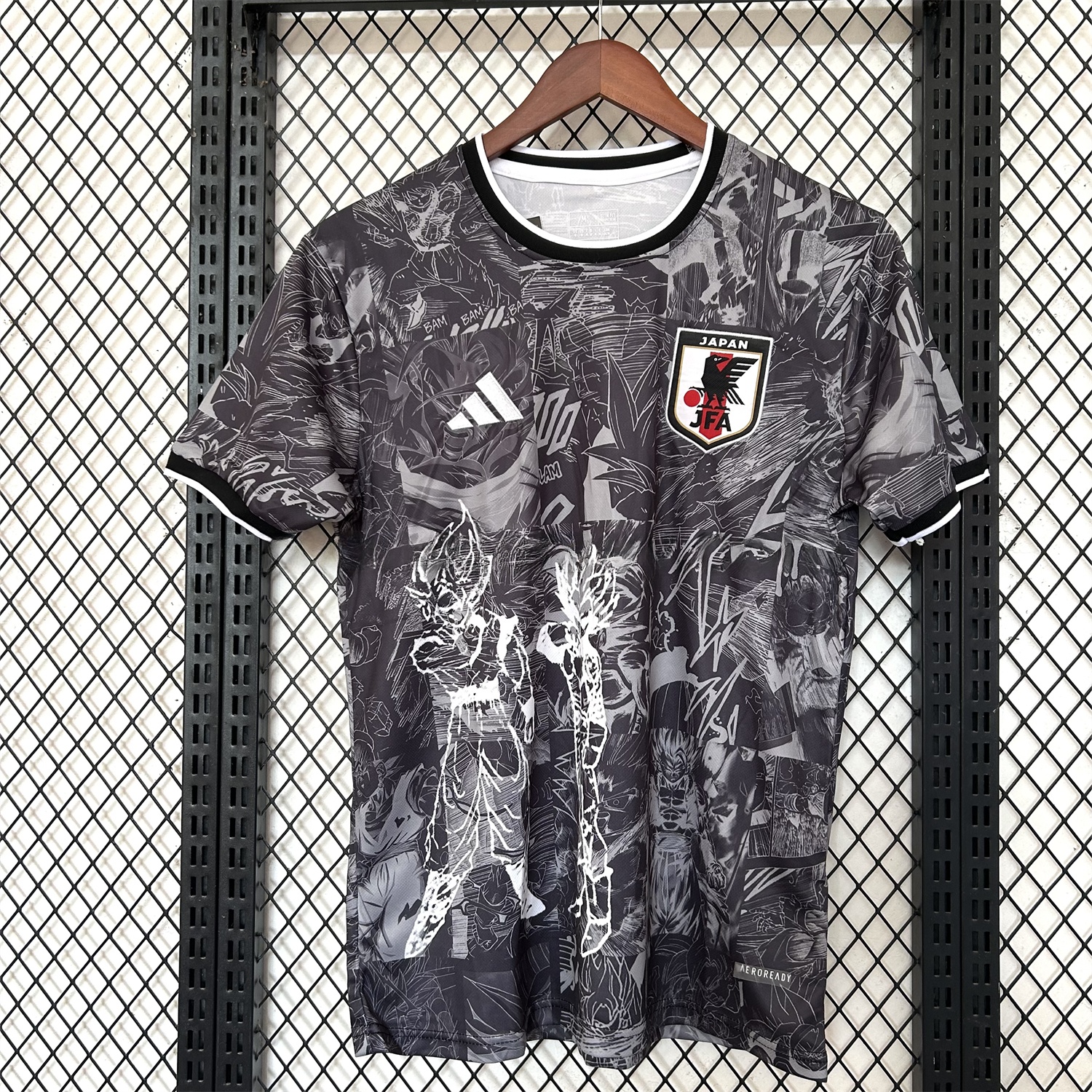 Japan 25-26 White Stroke Wukong Black Jersey - Fans Version - ReplicasJersey