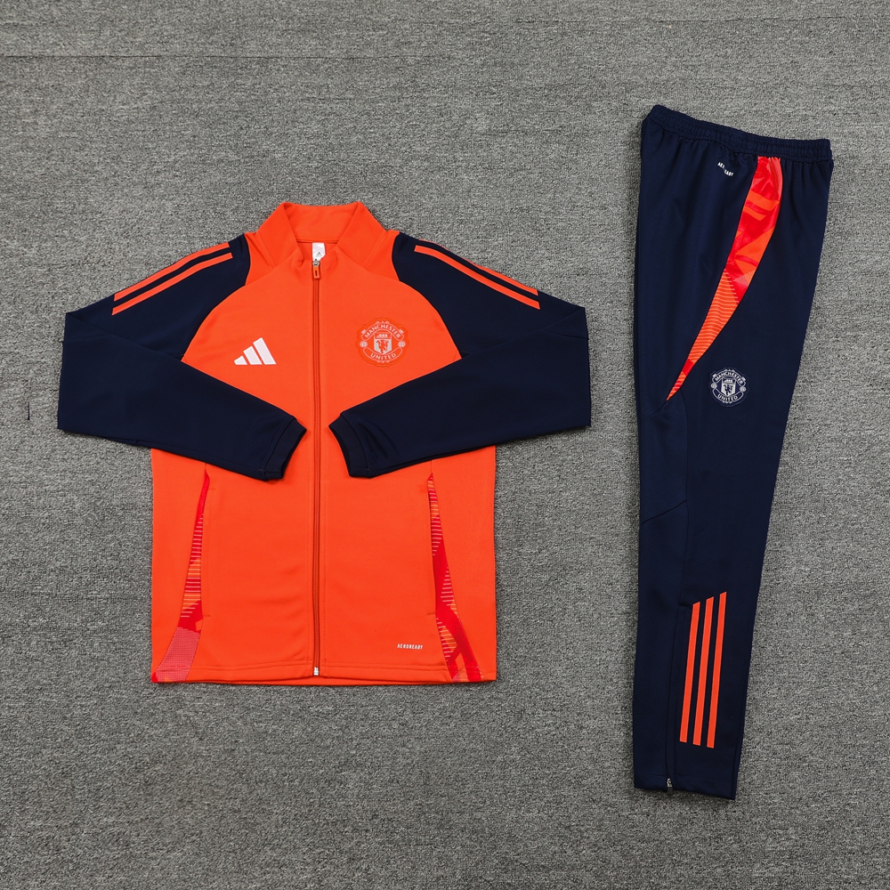 Manchester United 24-25 Jacket Training Tracksuit - Orange - ReplicasJersey