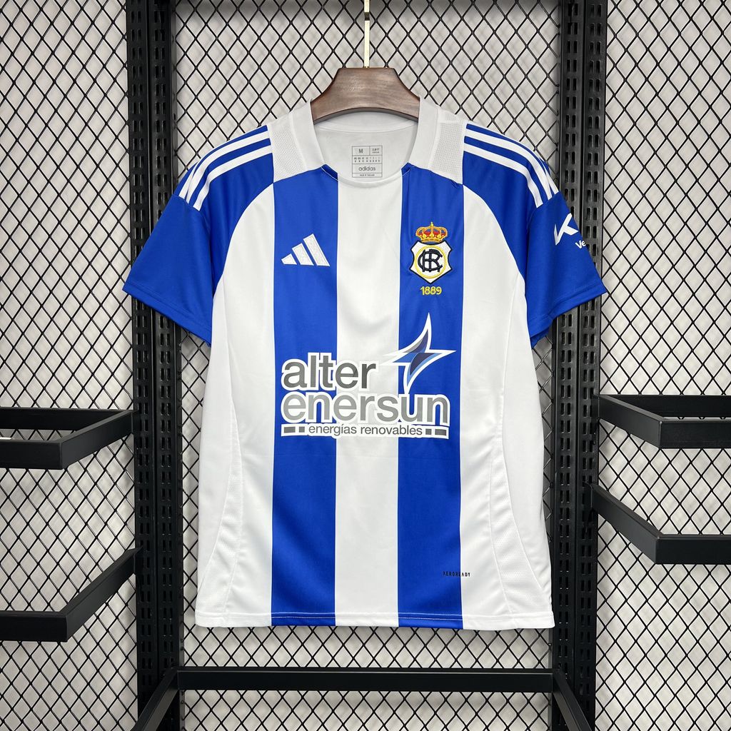 Real Club Recreativo de Huelva 24-25 Home Stadium Jersey - Fans Version - ReplicasJersey