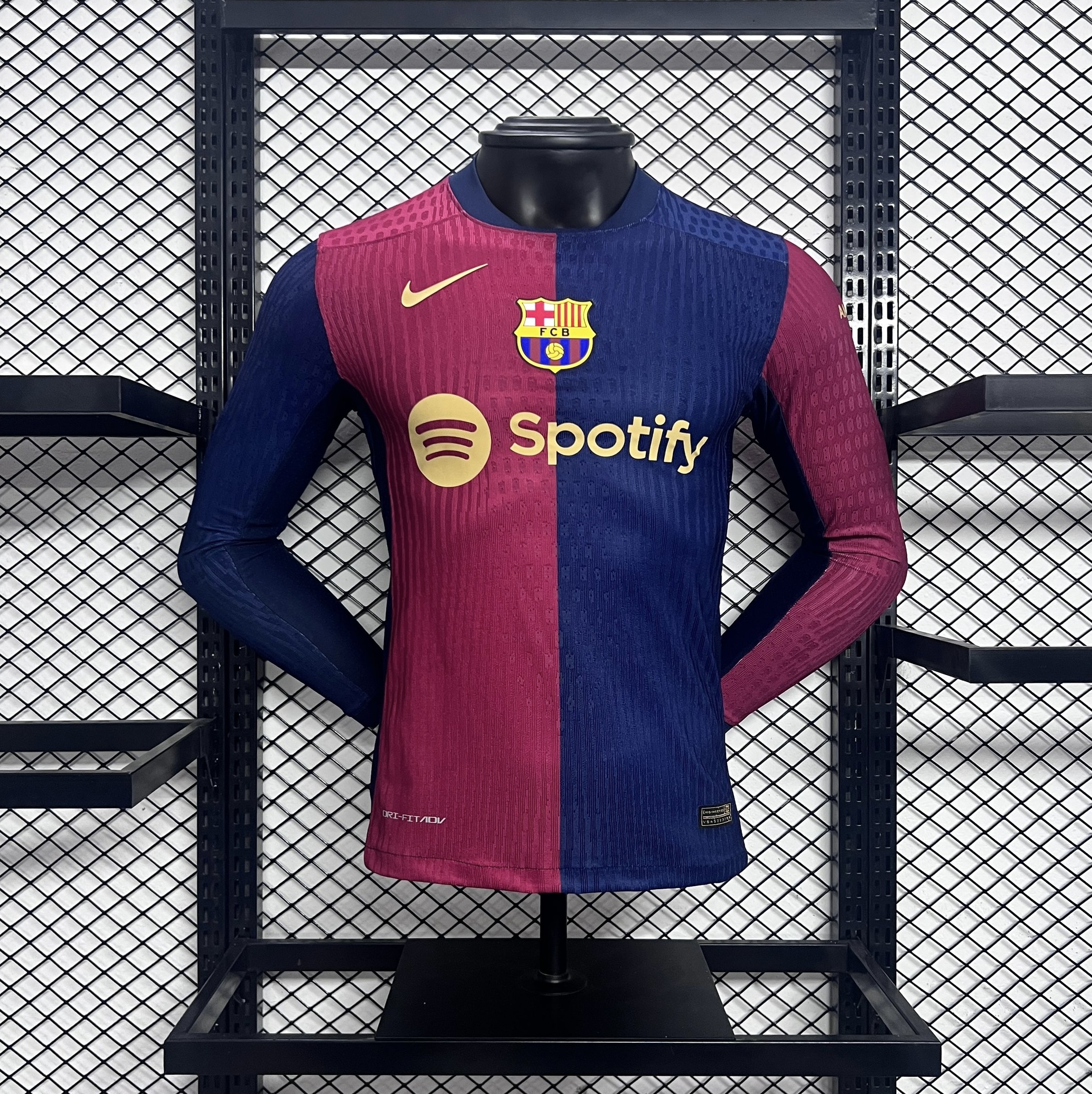B.A.R.S.A 24-25 Home Long Sleeve Jersey - Player Version - ReplicasJersey