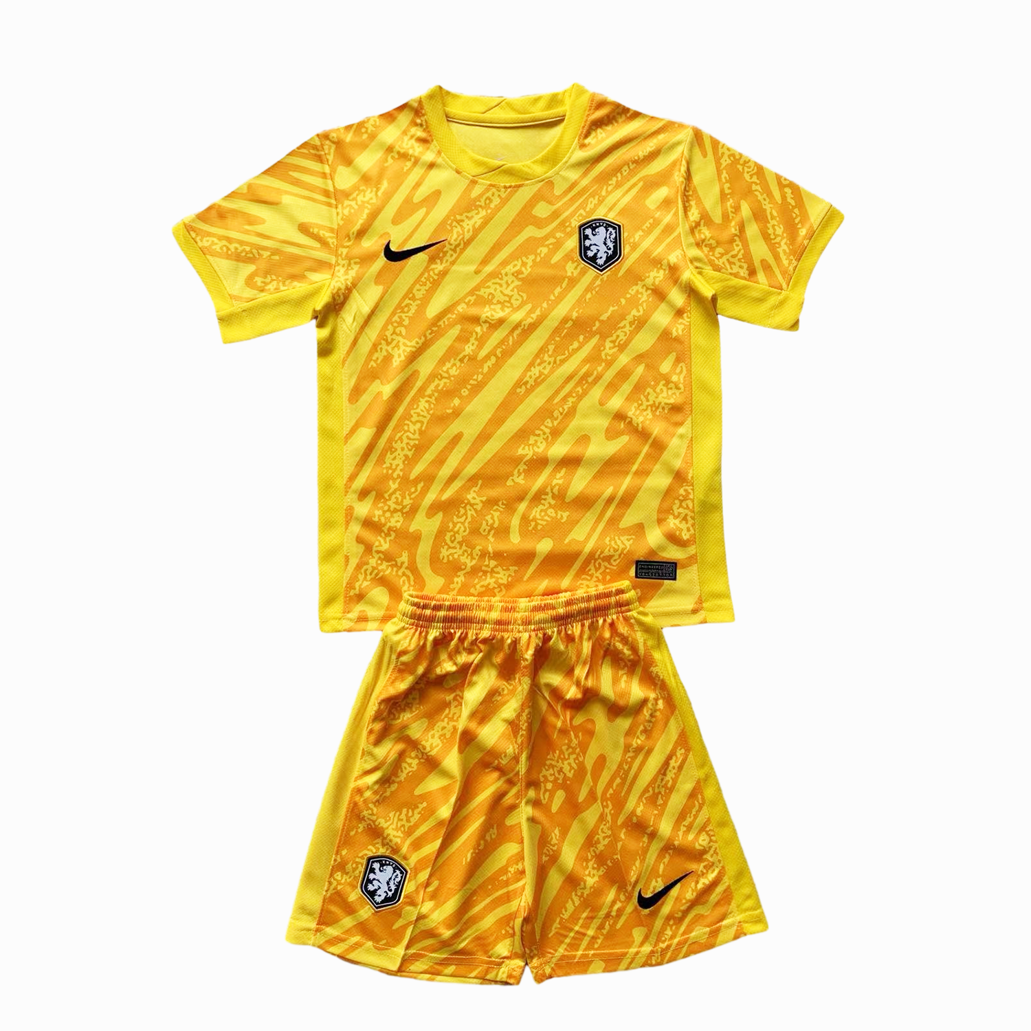 Netherlands 2024 Goalkeeper Kids Kit - Yellow - ReplicasJersey