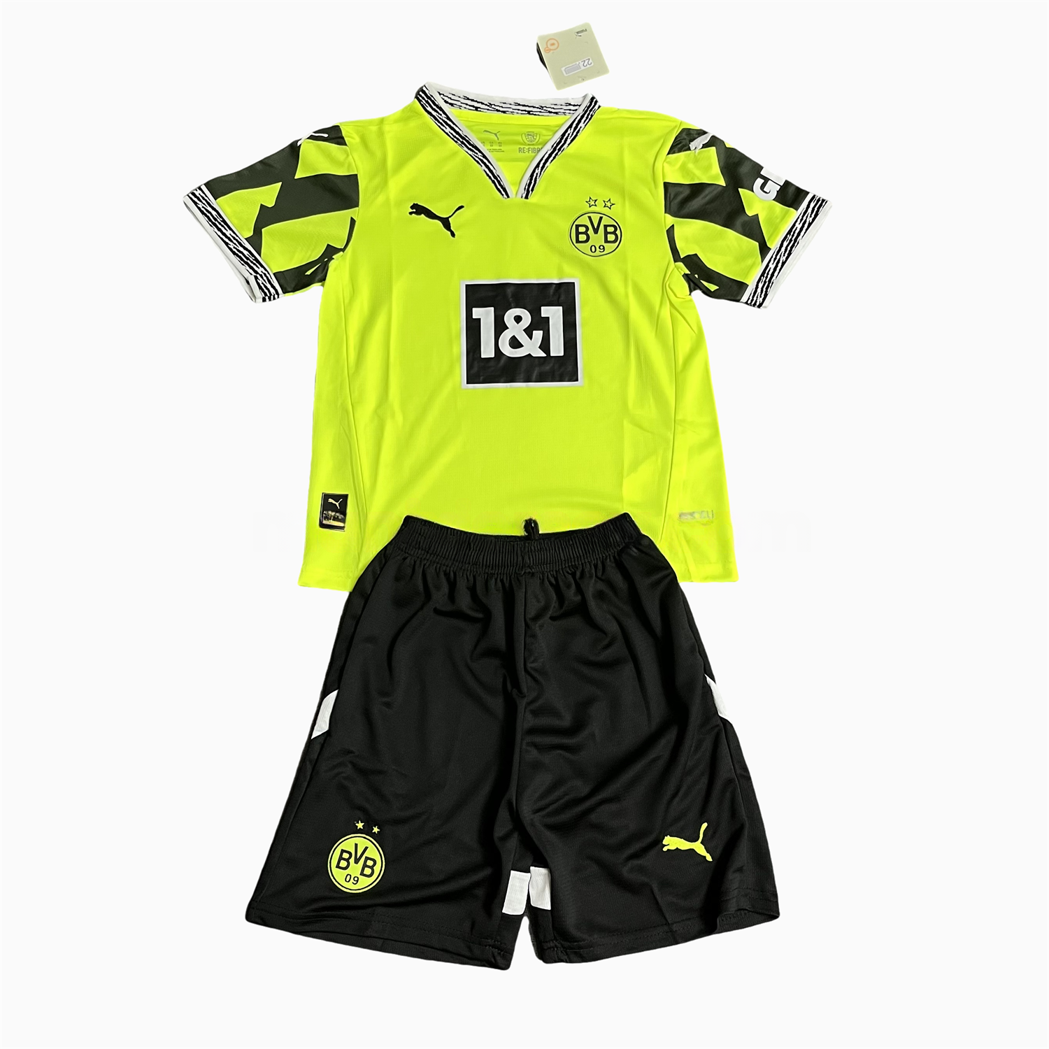 Dortmund 24-25 Yellow Alert Special Edition Kids Kit with Black Shorts - ReplicasJersey