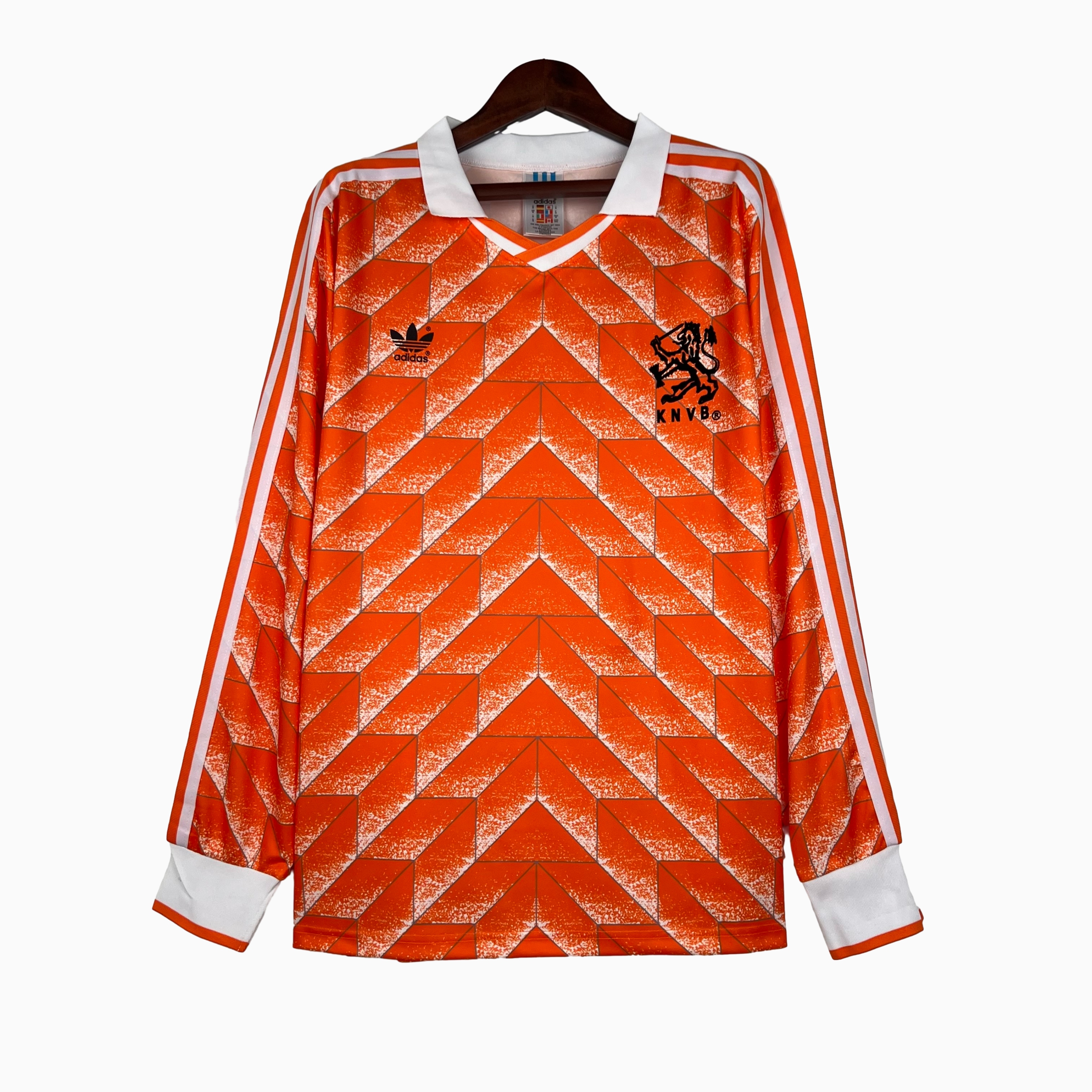 Retro Netherlands1988 Home Stadium Long Sleeve Jersey - ReplicasJersey