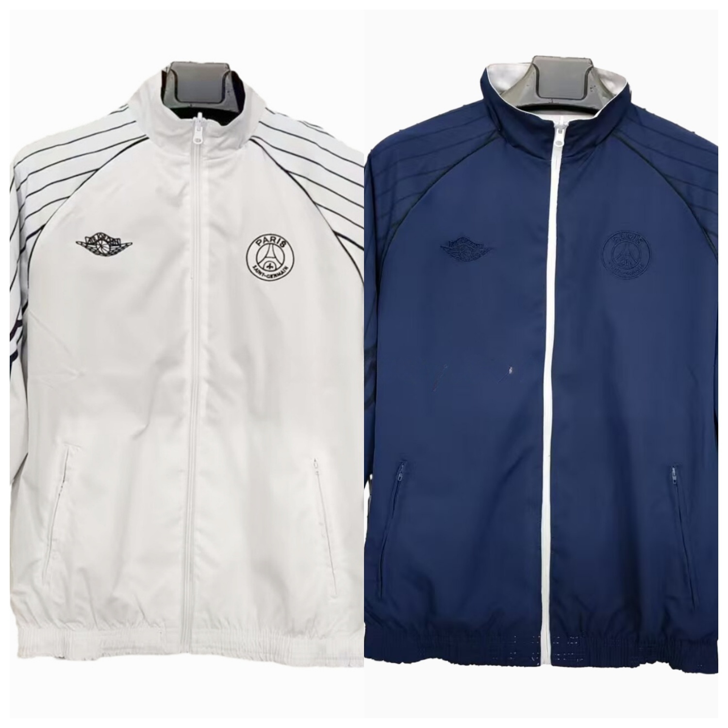 Paris Saint-Germain PSG 24-25 Wings Double Sided Reversible Windbreaker - White & Blue - ReplicasJersey