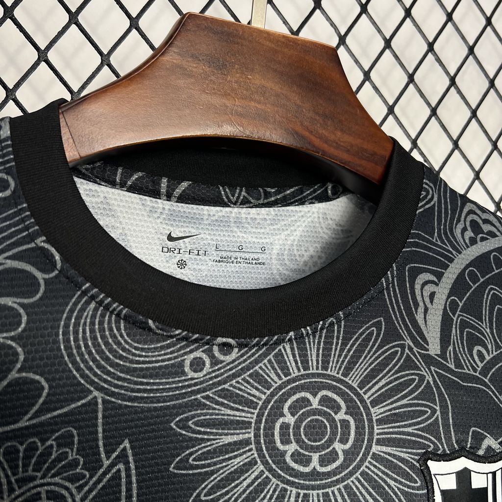 B.A.R.S.A 24-25 Black Grey Pattern Jersey - Fans Version - ReplicasJersey