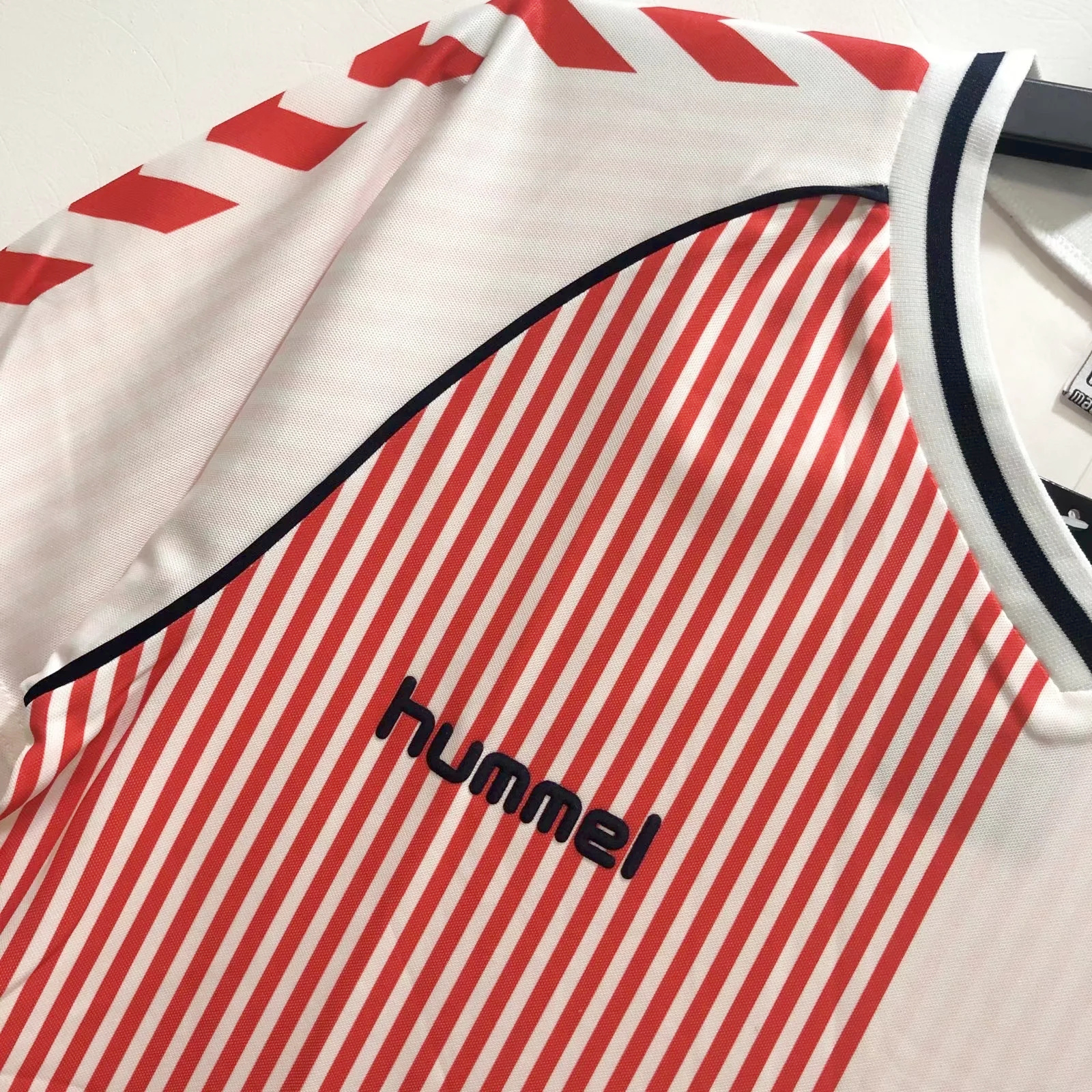 Retro Denmark 1986 Away Stadium Jersey - ReplicasJersey