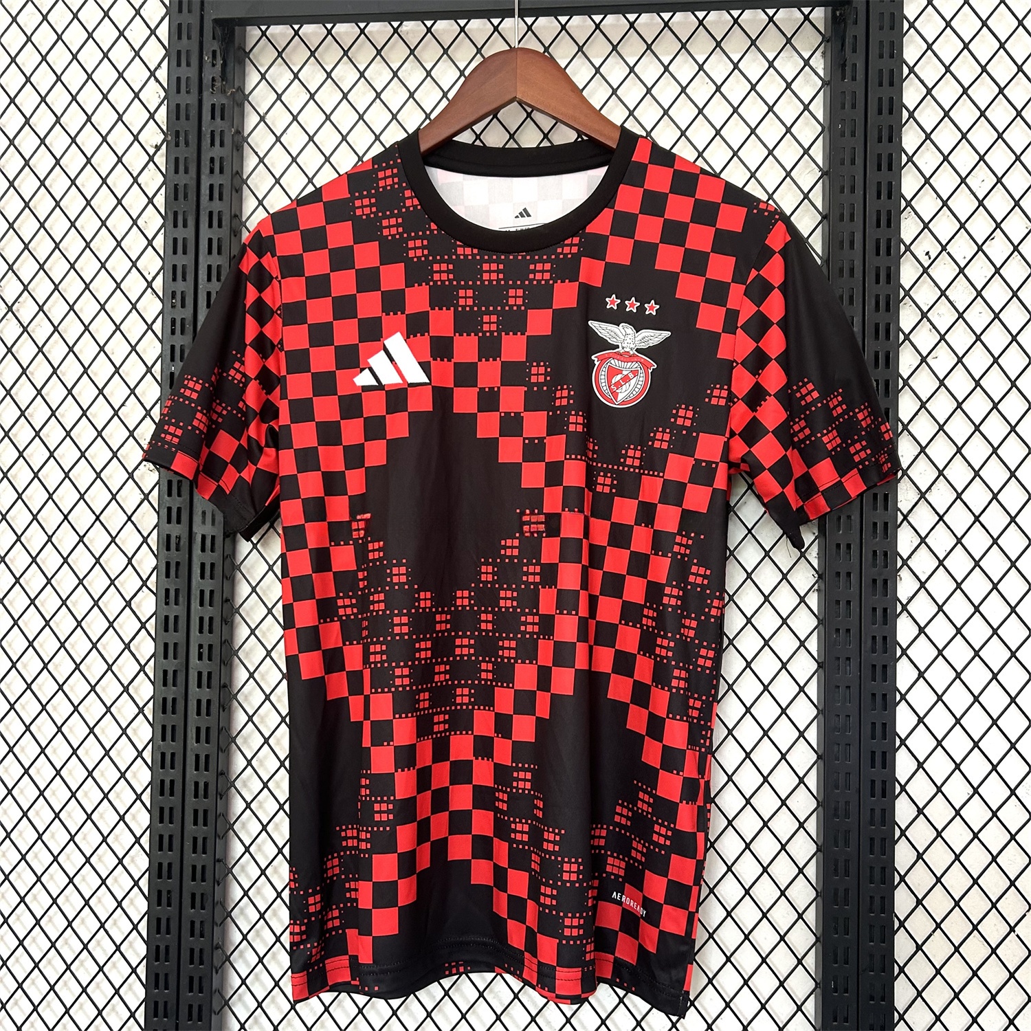 Benfica 25-26 Black Red Pre-Match Training Jersey - Fans Version - ReplicasJersey