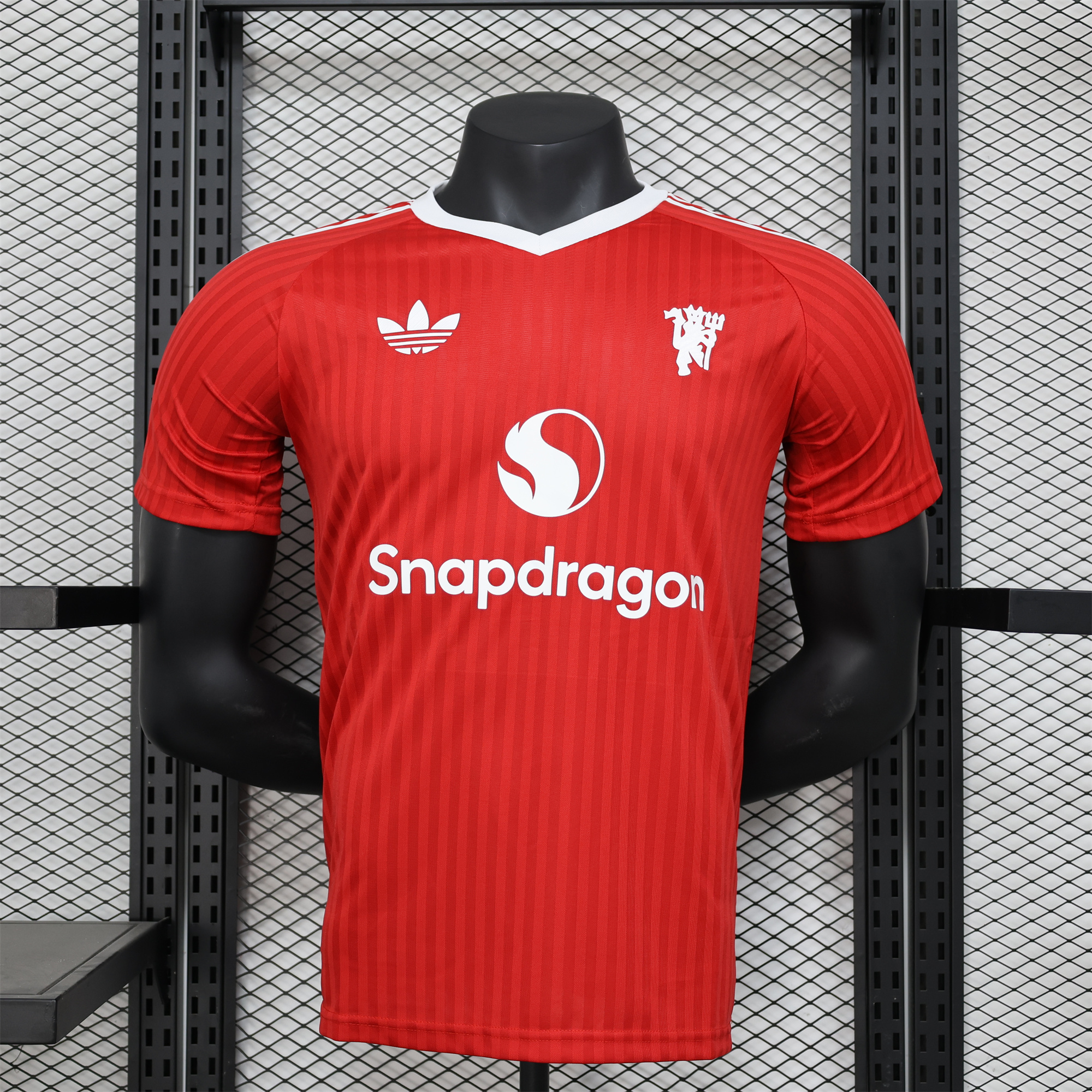 Manchester United 24-25 Red Trefoil Vintage Jersey - Player Version - ReplicasJersey