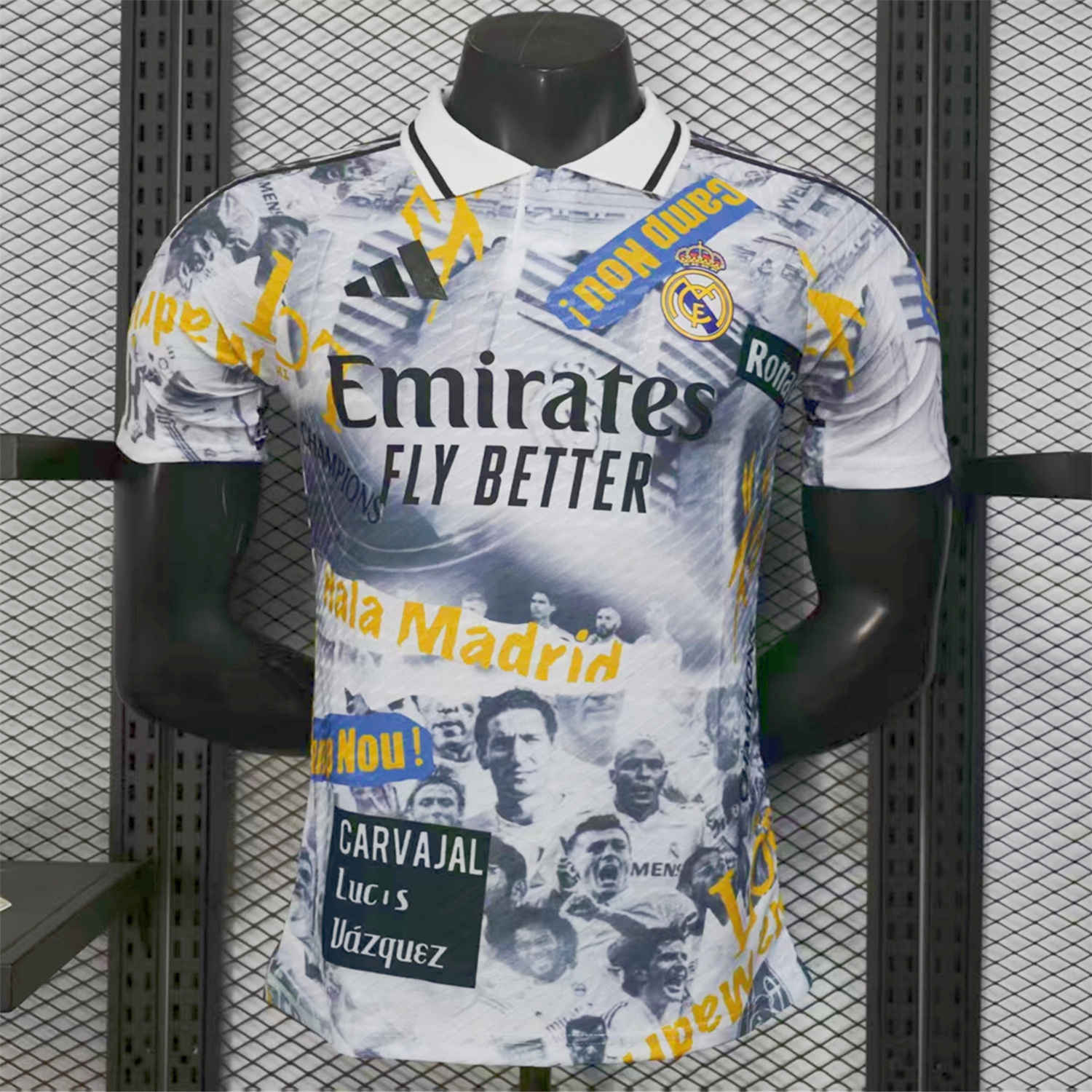 Real Madrid 25-26 Capture Of Camp Nou POLO White Special Jersey - Player Version - ReplicasJersey
