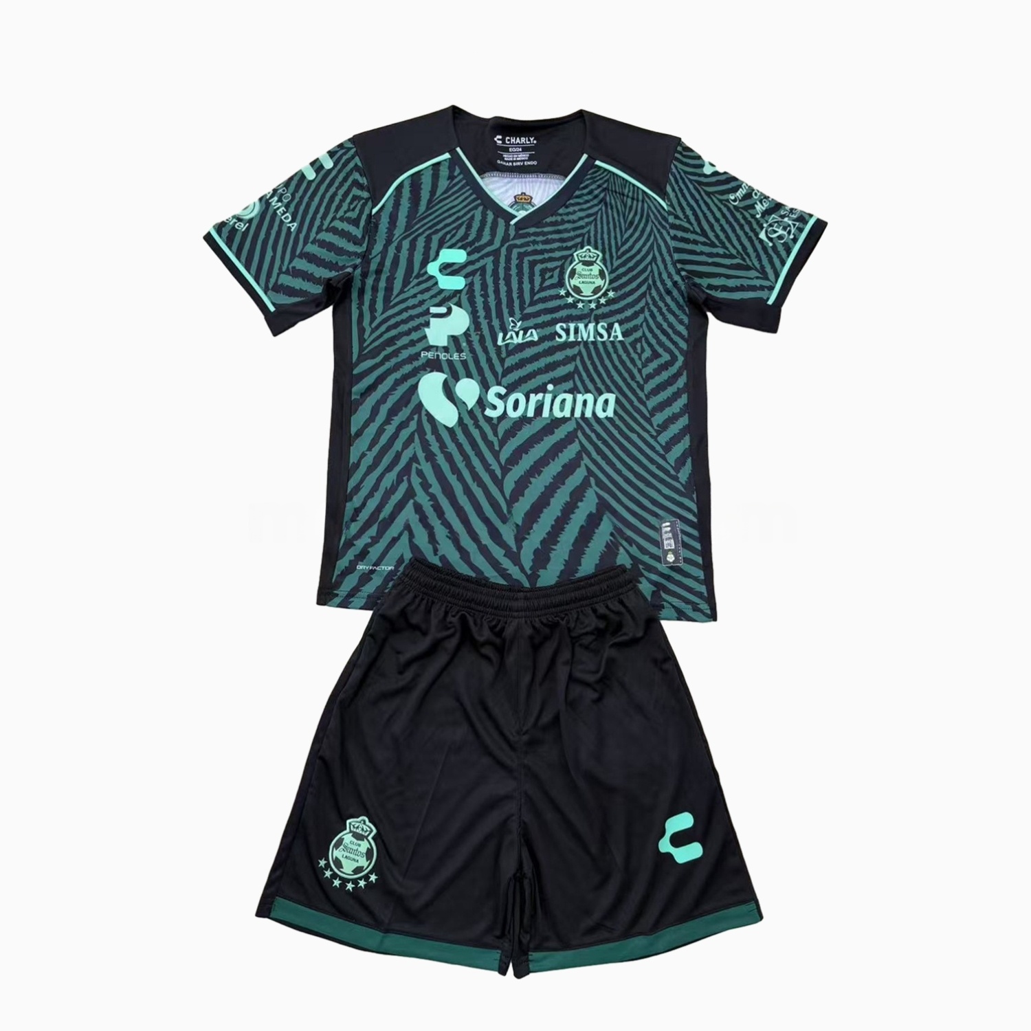 Santos Laguna 24-25 Away Men's Adult Jersey Set - Fans Version - ReplicasJersey