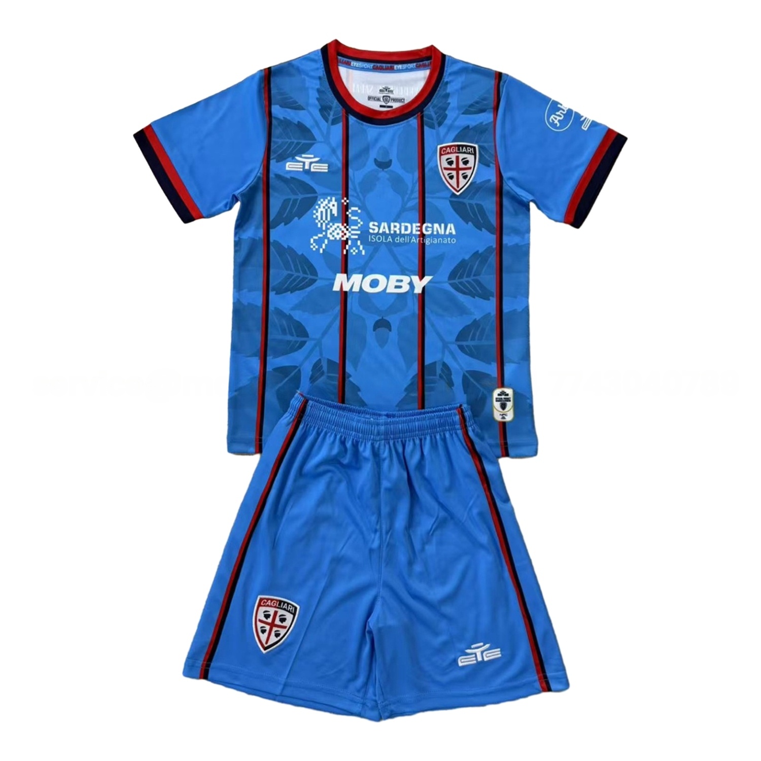 Cagliari Calcio 25-26 Third Men's Adult Jersey Set - Fans Version - ReplicasJersey