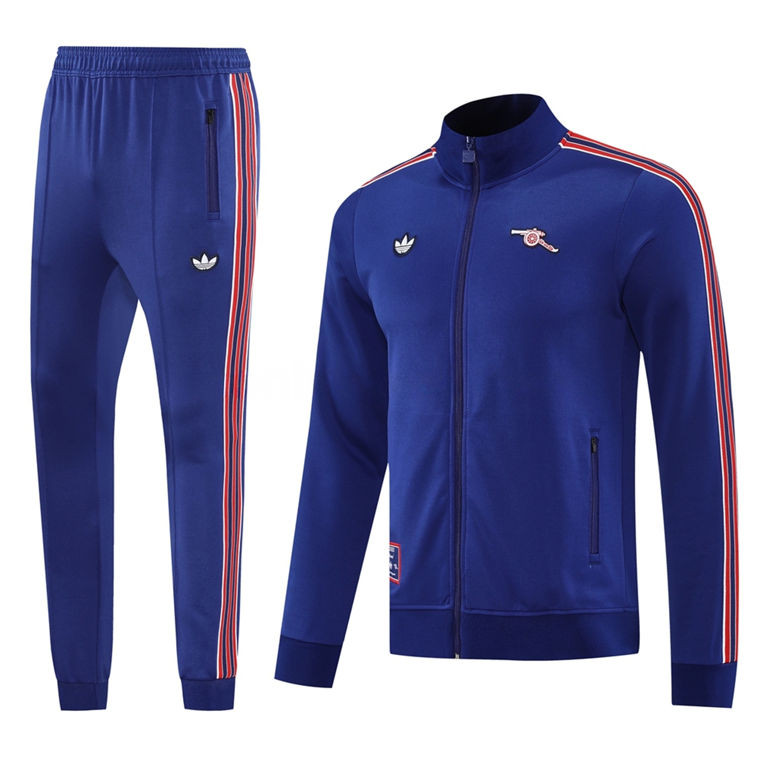 Arsenal 25-26 Throwback Trefoil Jacket Training Tracksuit - Royal Blue Jackets & Pants - ReplicasJersey