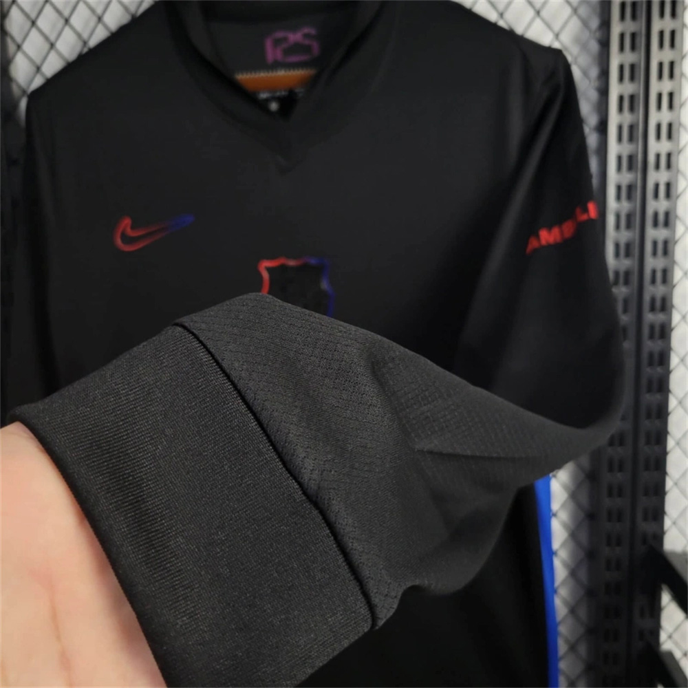 B.A.R.S.A 24-25 Away Long Sleeve Jersey with Big Logo - Fans Version - ReplicasJersey