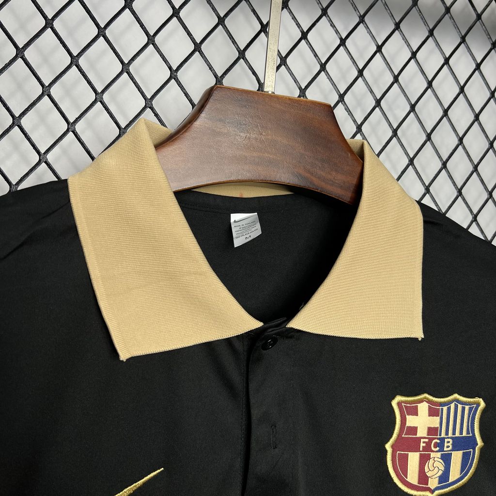 B.A.R.S.A 24-25 Black Gold Polo Shirt - Fans Version - ReplicasJersey
