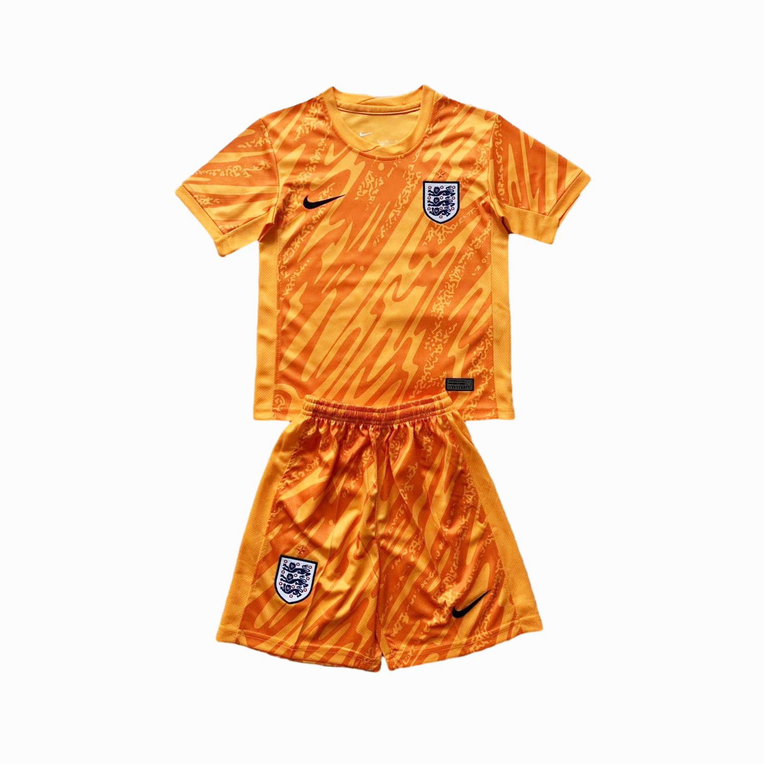 England 2024 Goalkeeper Kids Kit - Orange - ReplicasJersey