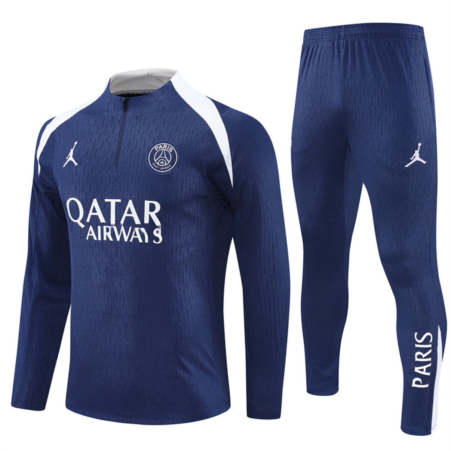 Paris Saint-Germain PSG 25-26 Long Sleeves Training Set - Royal Blue Top & Royal Blue Pants - ReplicasJersey
