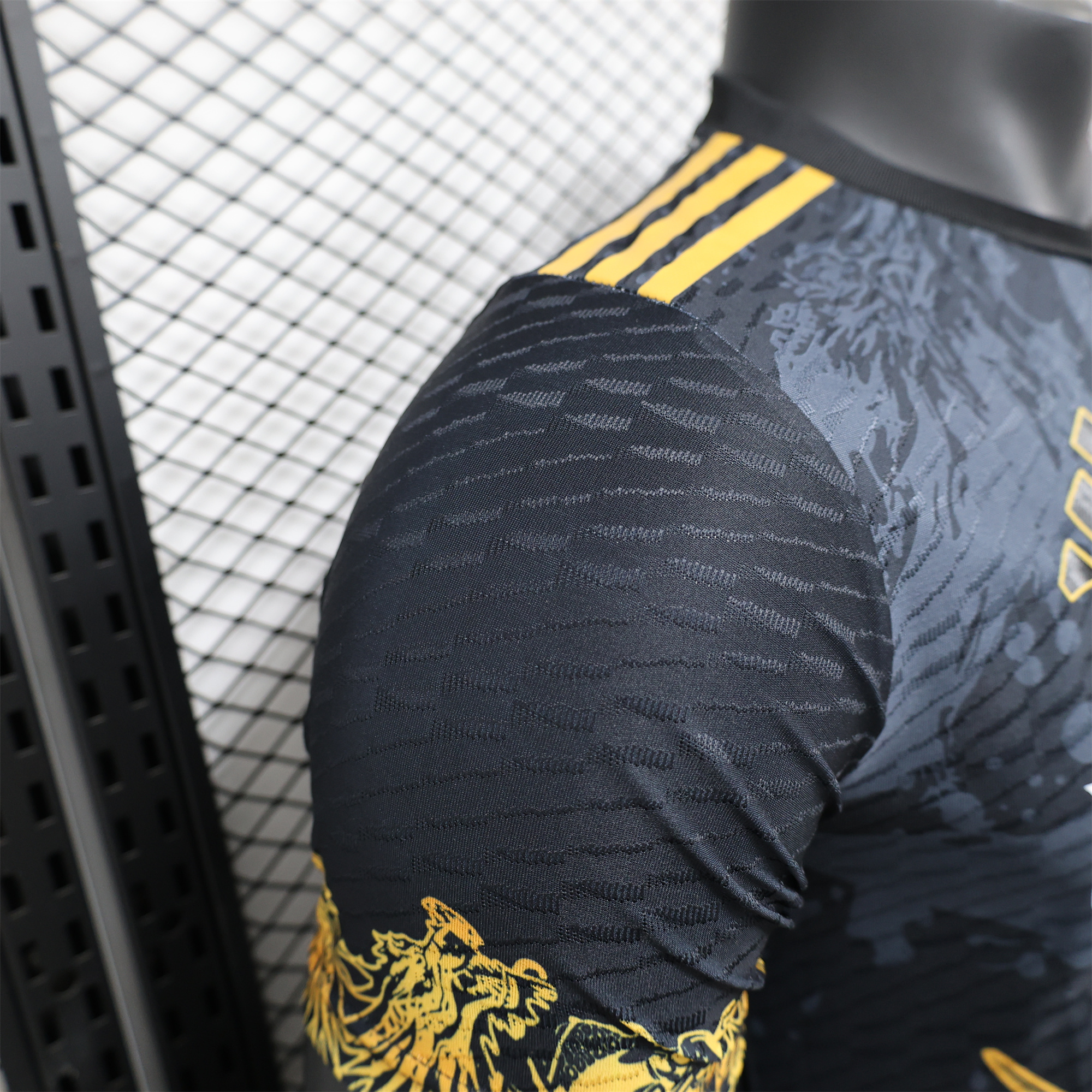 Real Madrid 24-25 Gold Loong Black Special Edition Jersey - Player Version - ReplicasJersey