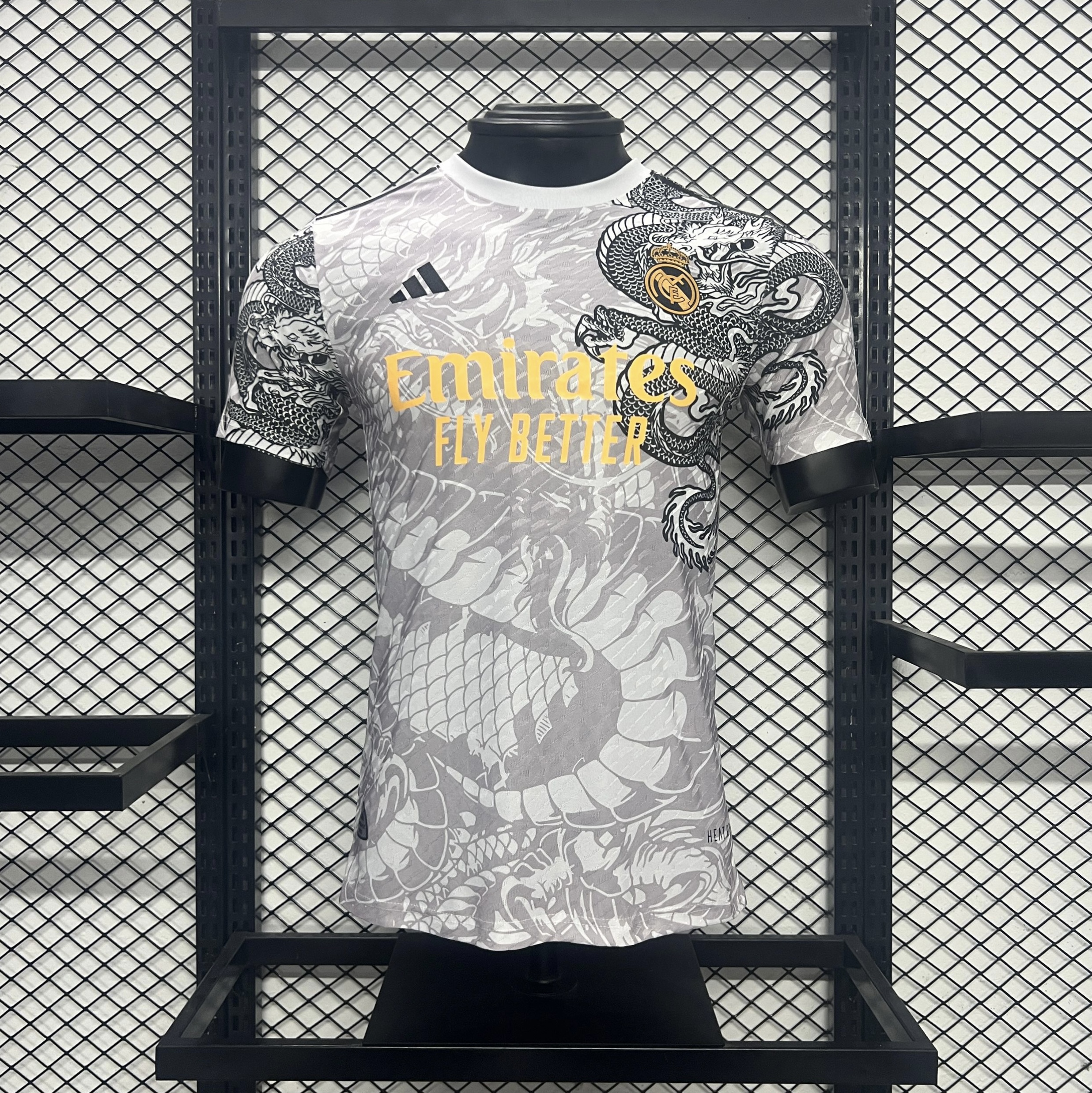 Real Madrid 24-25 Black Dragon Special Edition Gray Jersey - Player Version - ReplicasJersey