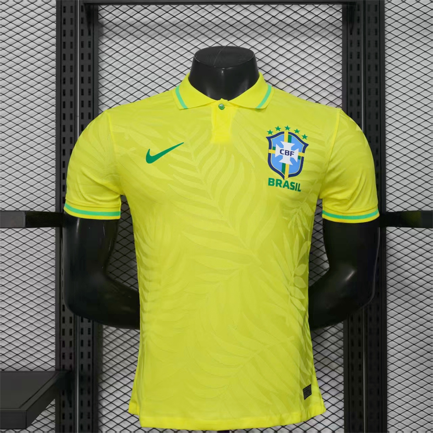 Brazil 25-26 Fern Yellow Polo Jersey - Player Version - ReplicasJersey